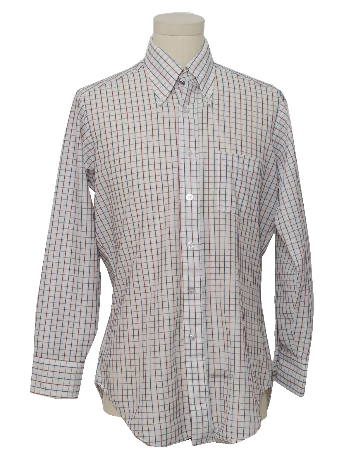 Retro 70s Shirt (Sears) : 70s -Sears- Mens white background, navy blue ...