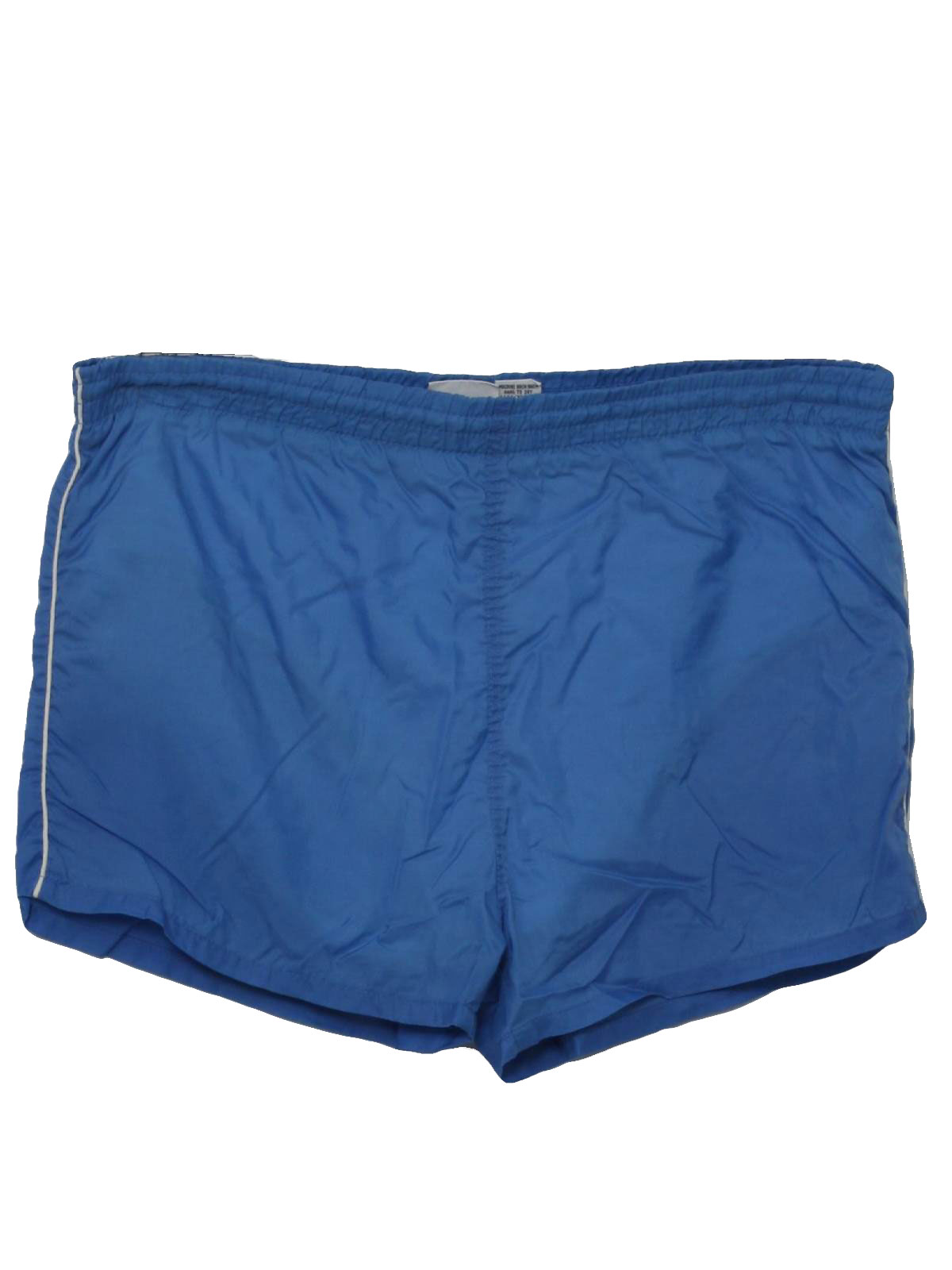 1980s Vintage Swimsuit/Swimwear: 80s -Ocean Side- Mens blue nylon with ...