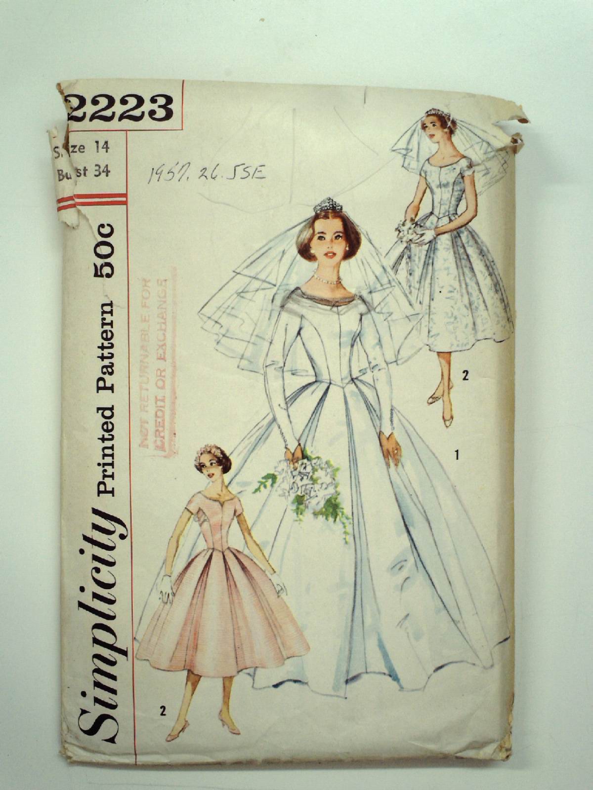 Vintage 50s Sewing Pattern 50s Simplicity Pattern No 2223