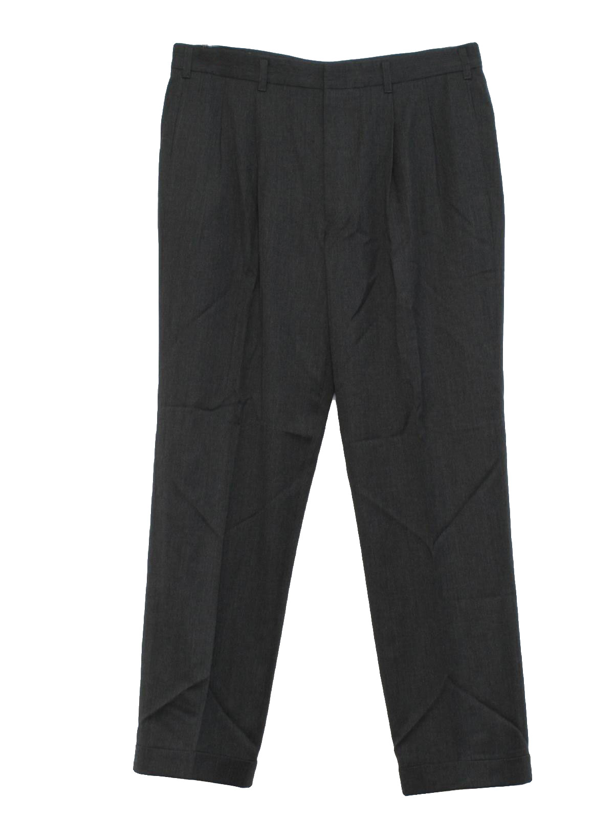 No Label Fifties Vintage Pants: Late 50s -No Label- Mens charcoal gray ...