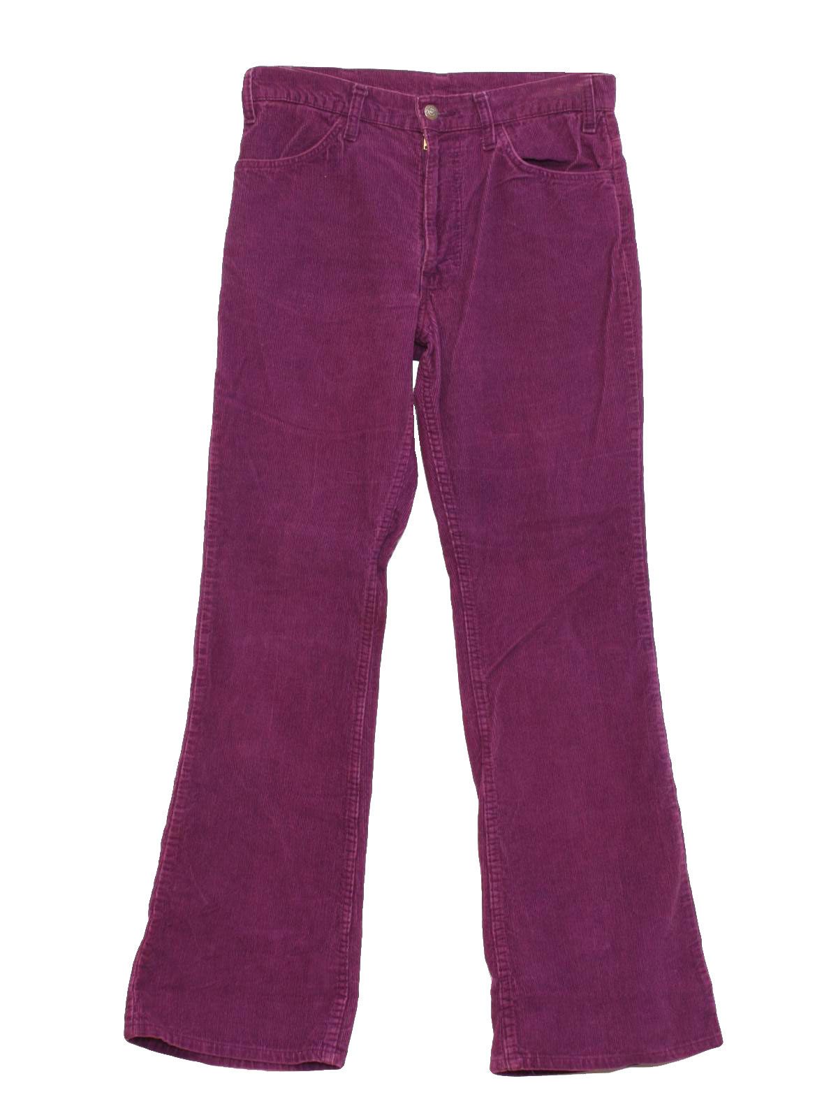 1960's Retro Flared Pants / Flares: Late 60s -Levis- Mens plum cotton ...