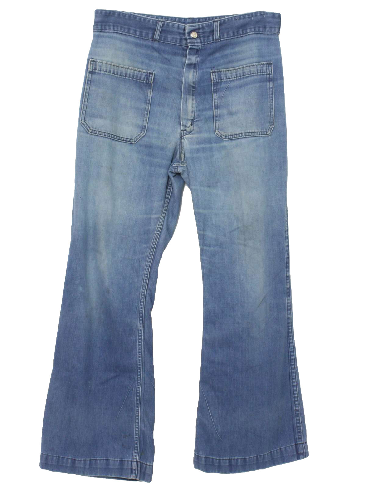 1970's Vintage Seafarer Pants: 70s -Seafarer- Mens faded blue cotton ...