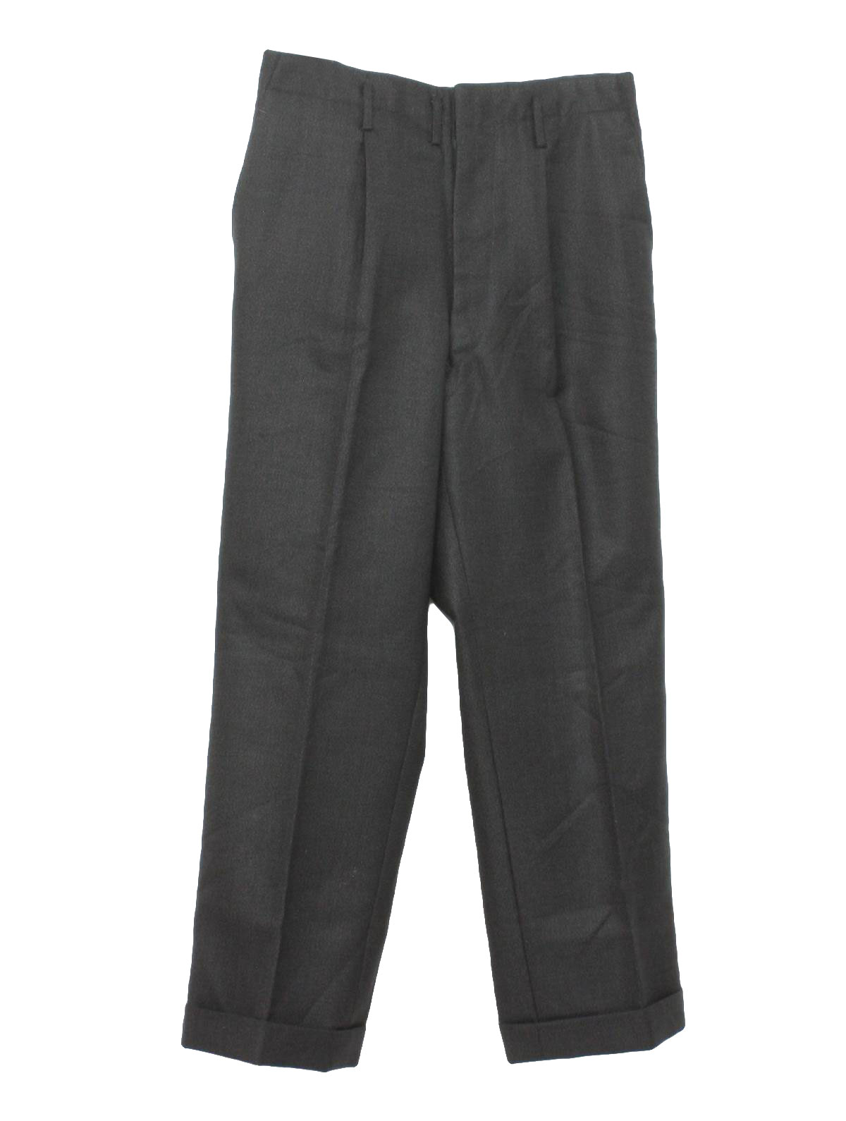 Missing Label 50's Vintage Pants: 50s -Missing Label- Mens black, faint ...