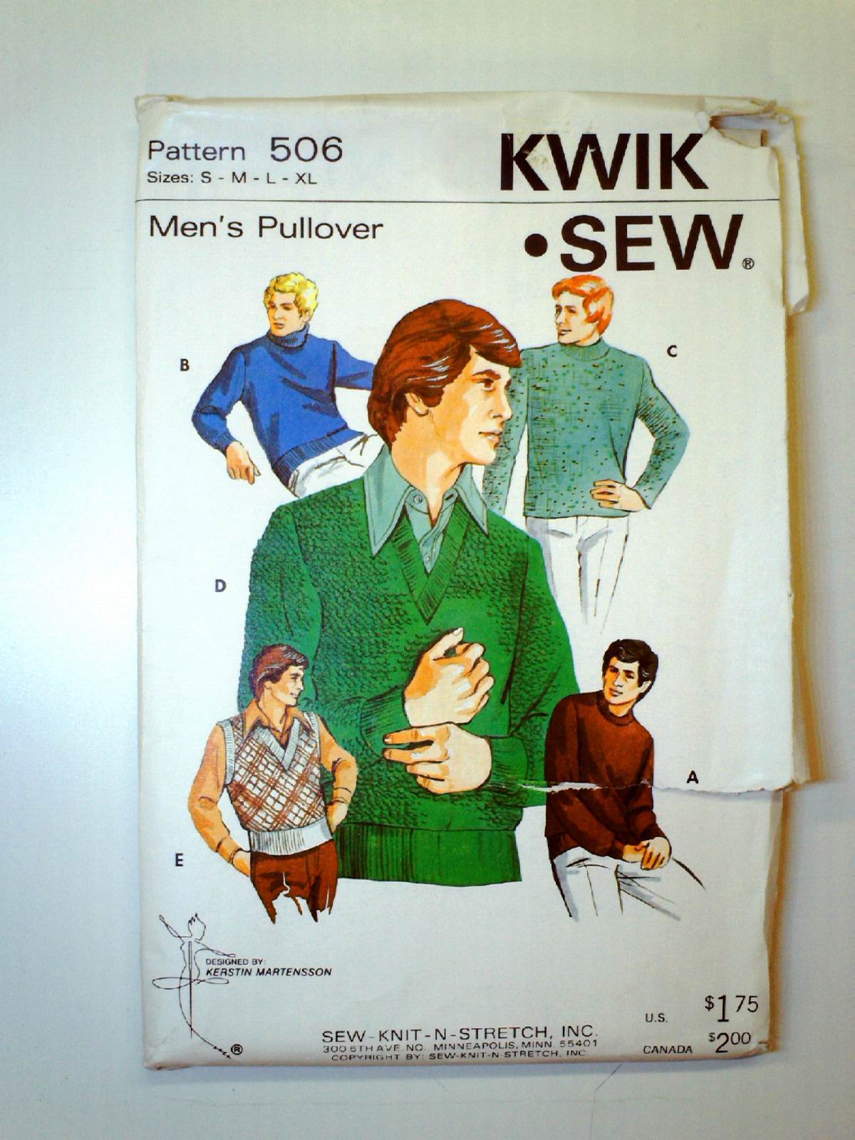 60s Vintage Kwik Sew 506 Sewing Pattern: 60s -Kwik Sew 506- Mens ...