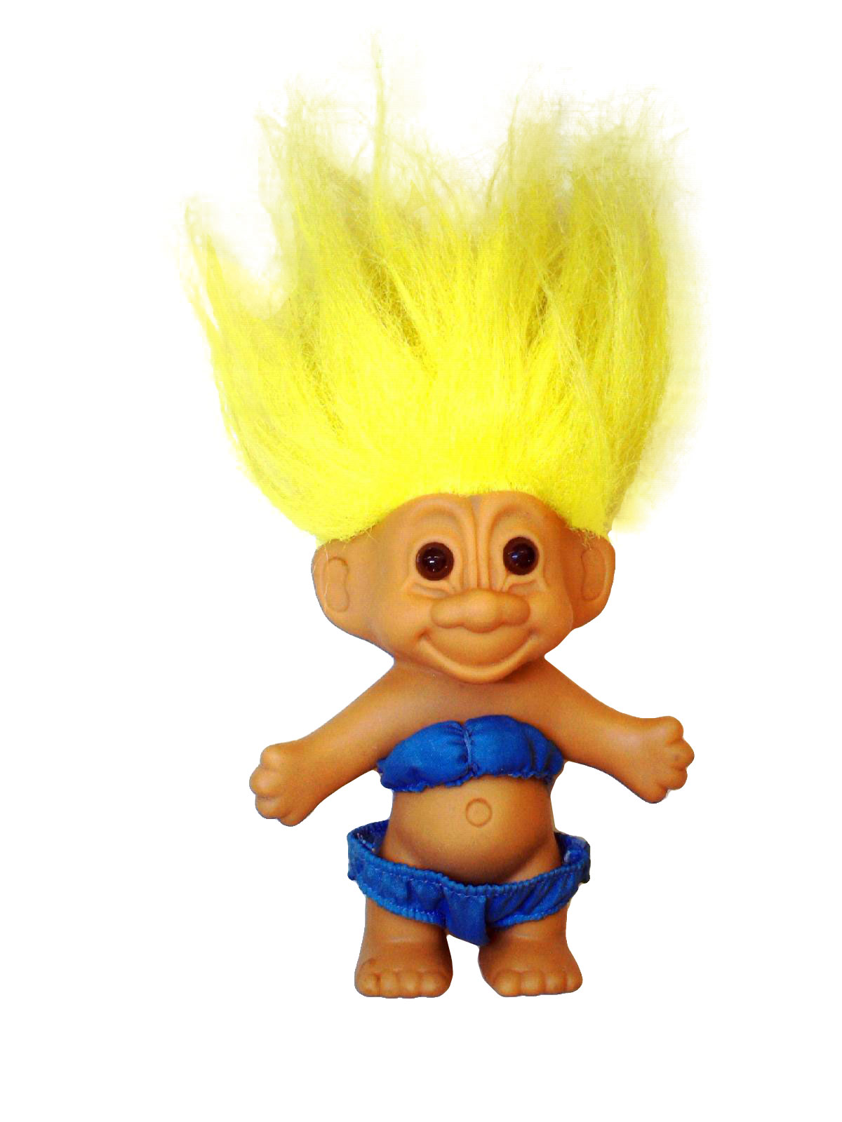troll doll with yellow hair