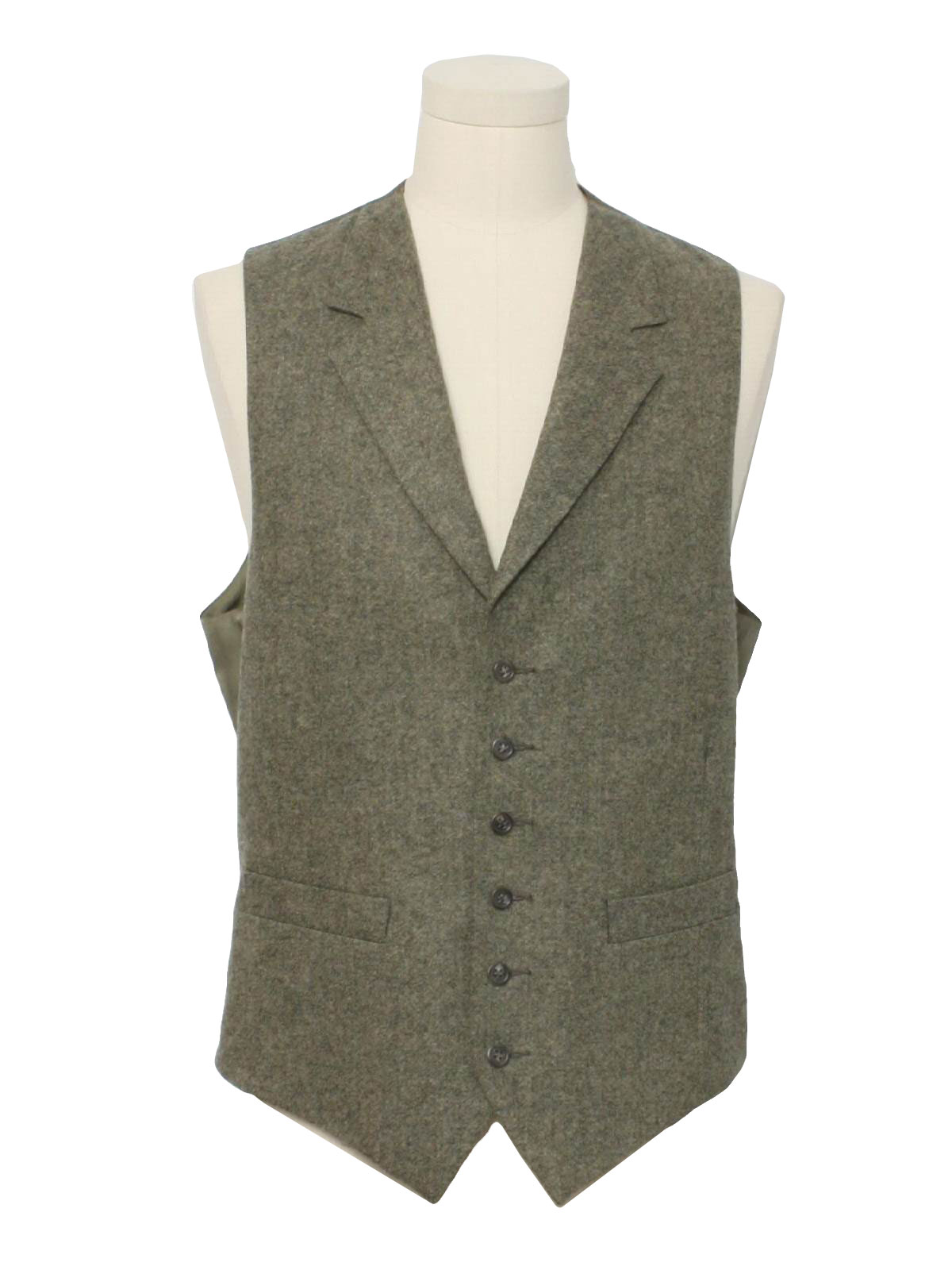 80's Vintage Vest: 80s -Missing Label- Mens shaded grey, black and tan ...