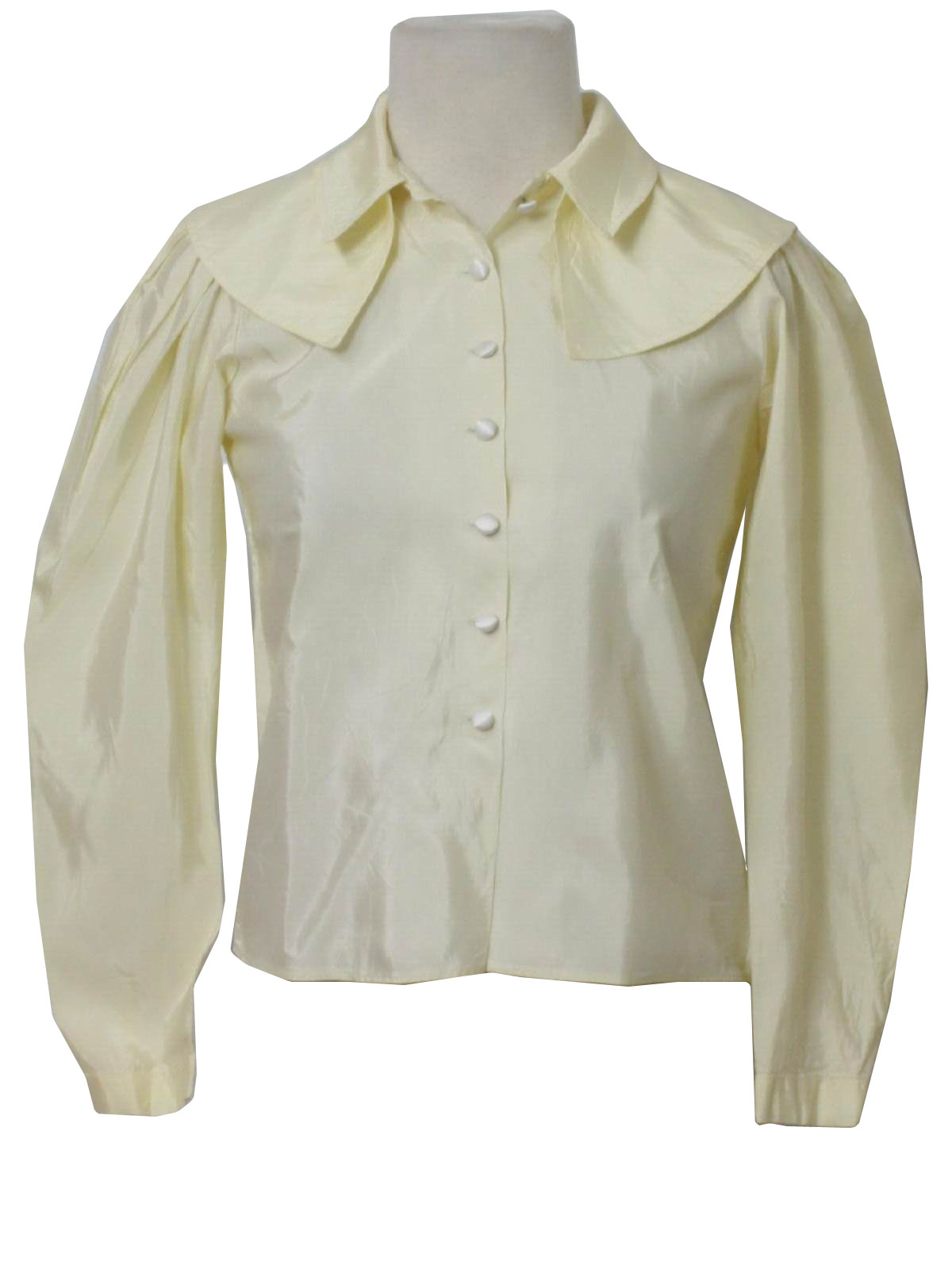 Retro 1950's Shirt (home sewn) : 50s -home sewn- Girls sheeny ivory ...