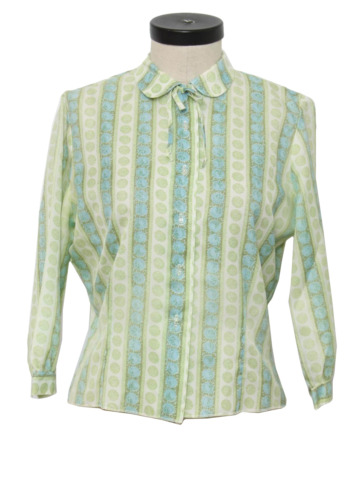 Retro Fifties Shirt: 50s -Cut Label- Womens off white, green, olive and ...