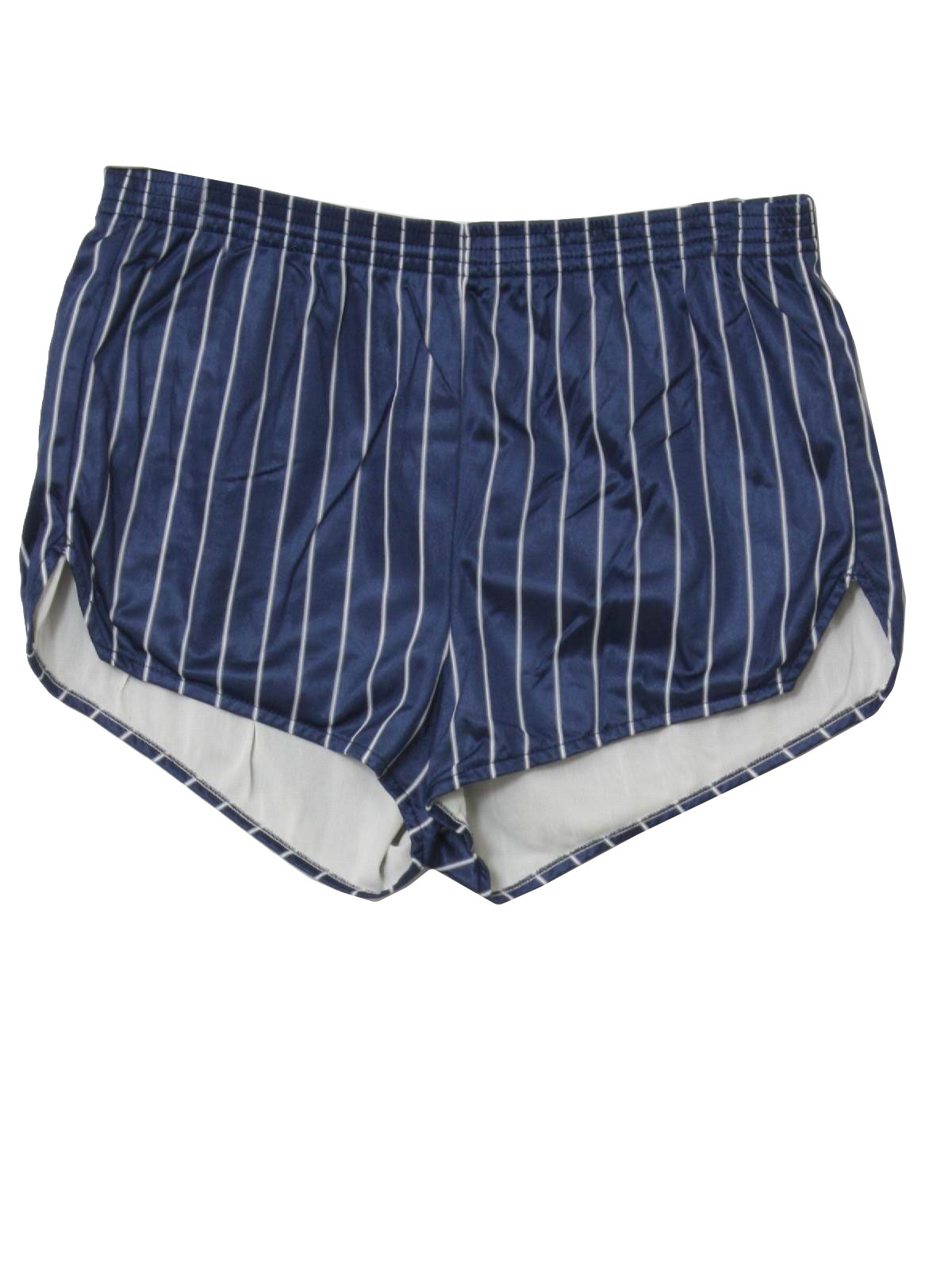 Vintage 80s Shorts: 80s -Dolfin- Mens blue and white vertical stripe ...