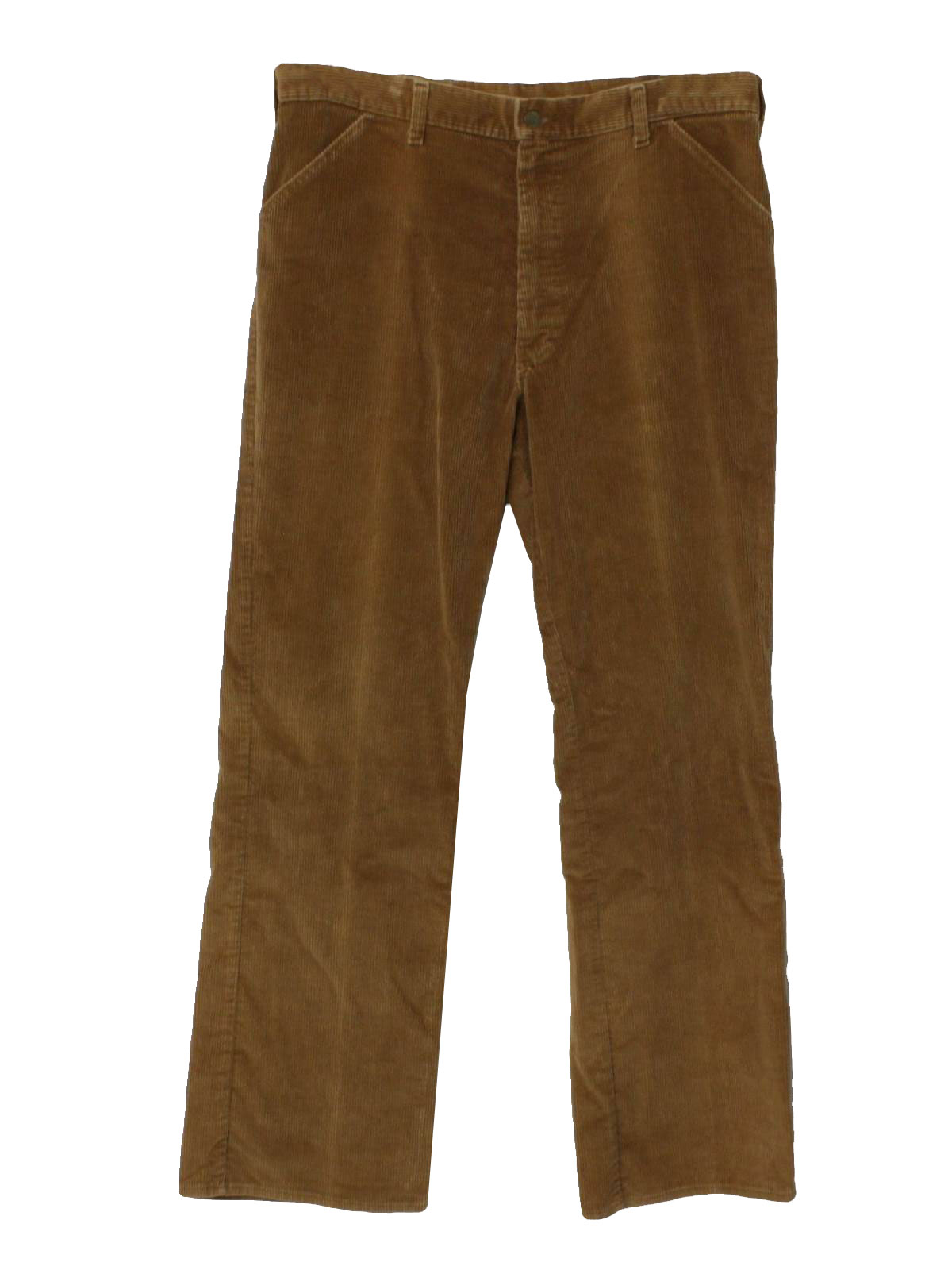 1970s Vintage Flared Pants / Flares: 70s -Lee- Mens honey tan cotton ...