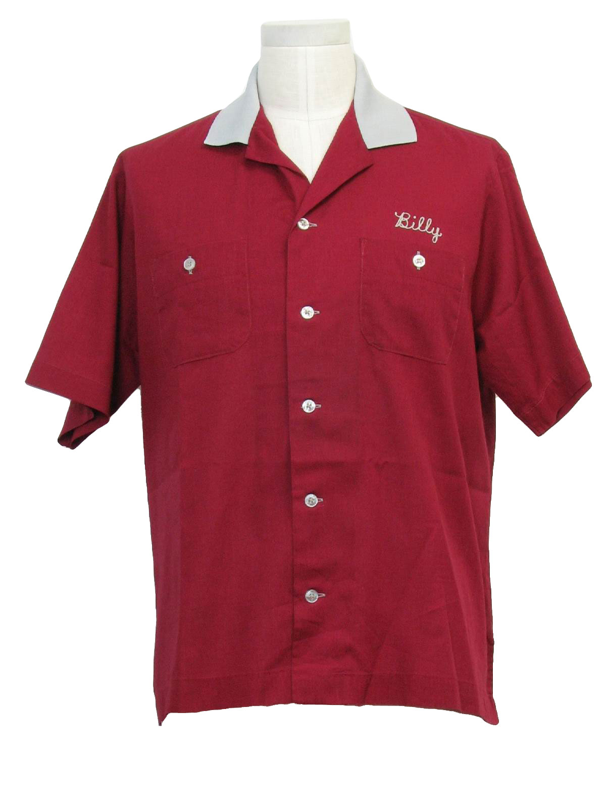 Retro 80's Bowling Shirt: 80s -King Louie Creation- Mens dark red ...