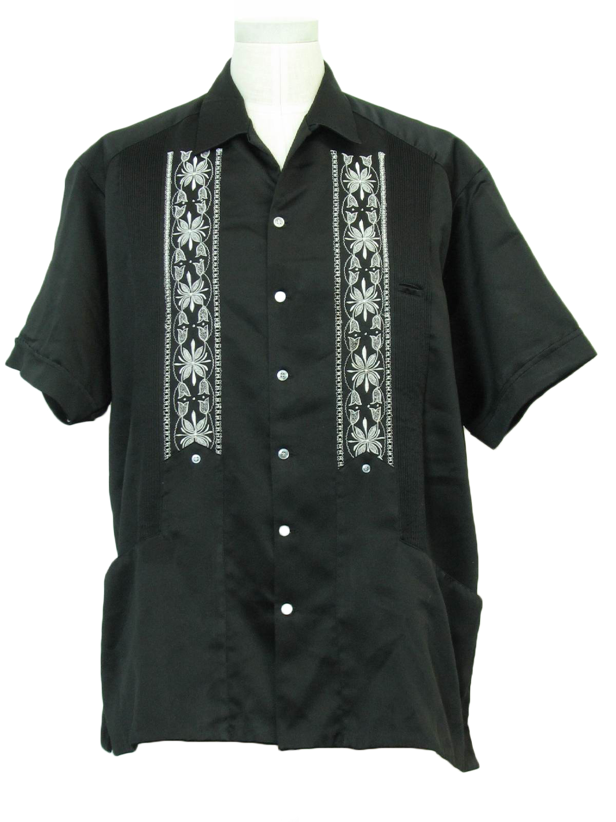Campos Eighties Vintage Guayabera Shirt: 80s -Campos- Mens black and ...