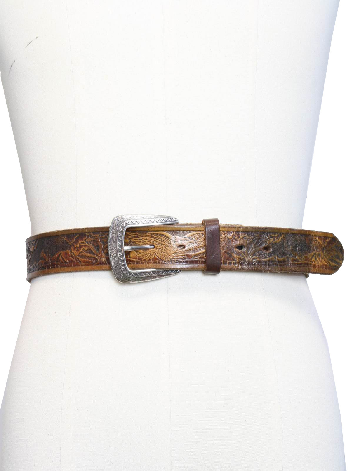 Made in USA 70's Vintage Belt: 70s -Made in USA- Mens tan saddle ...