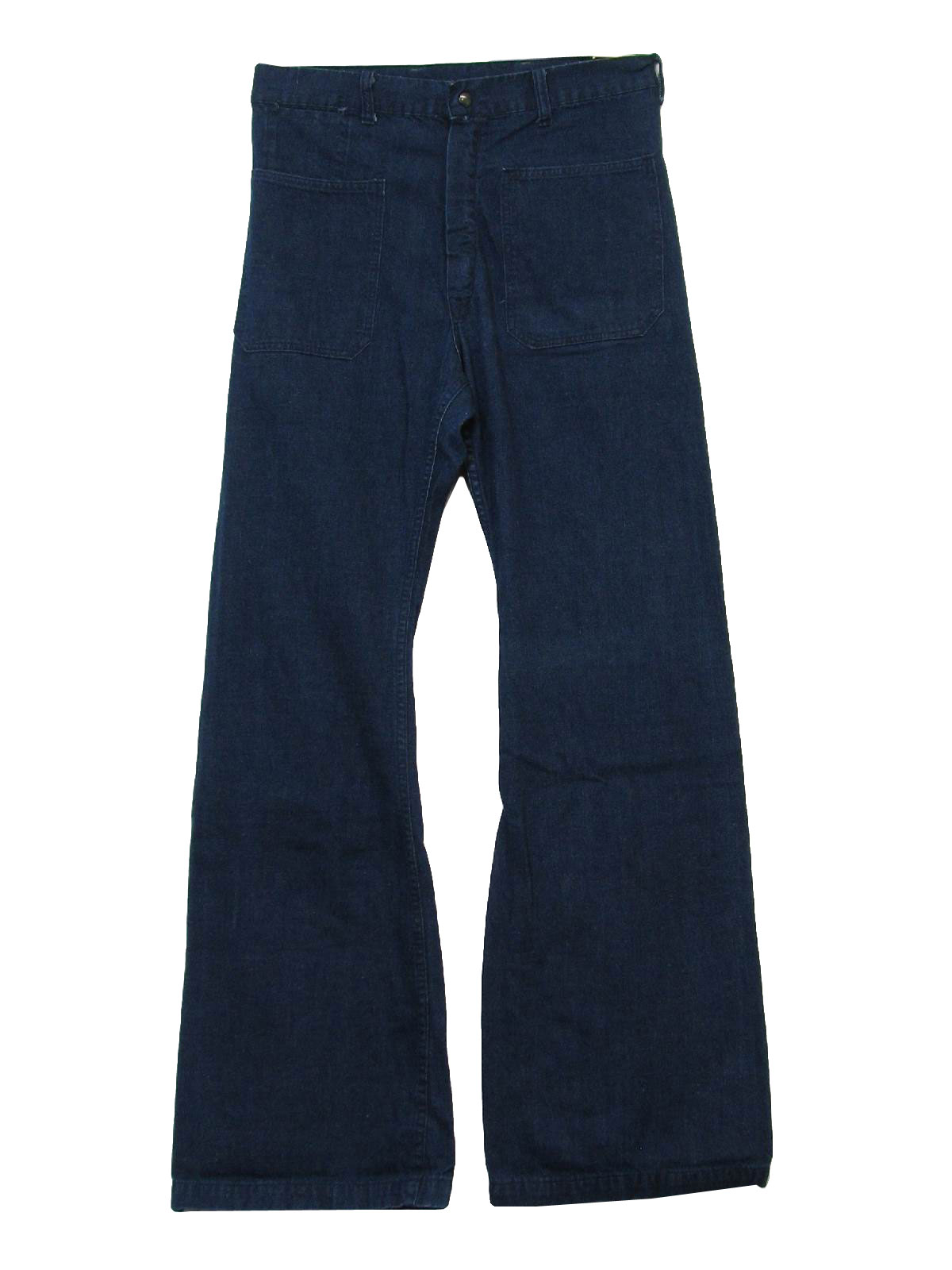 1970s Vintage Bellbottom Pants: 70s -Missing Label- Mens dark blue ...