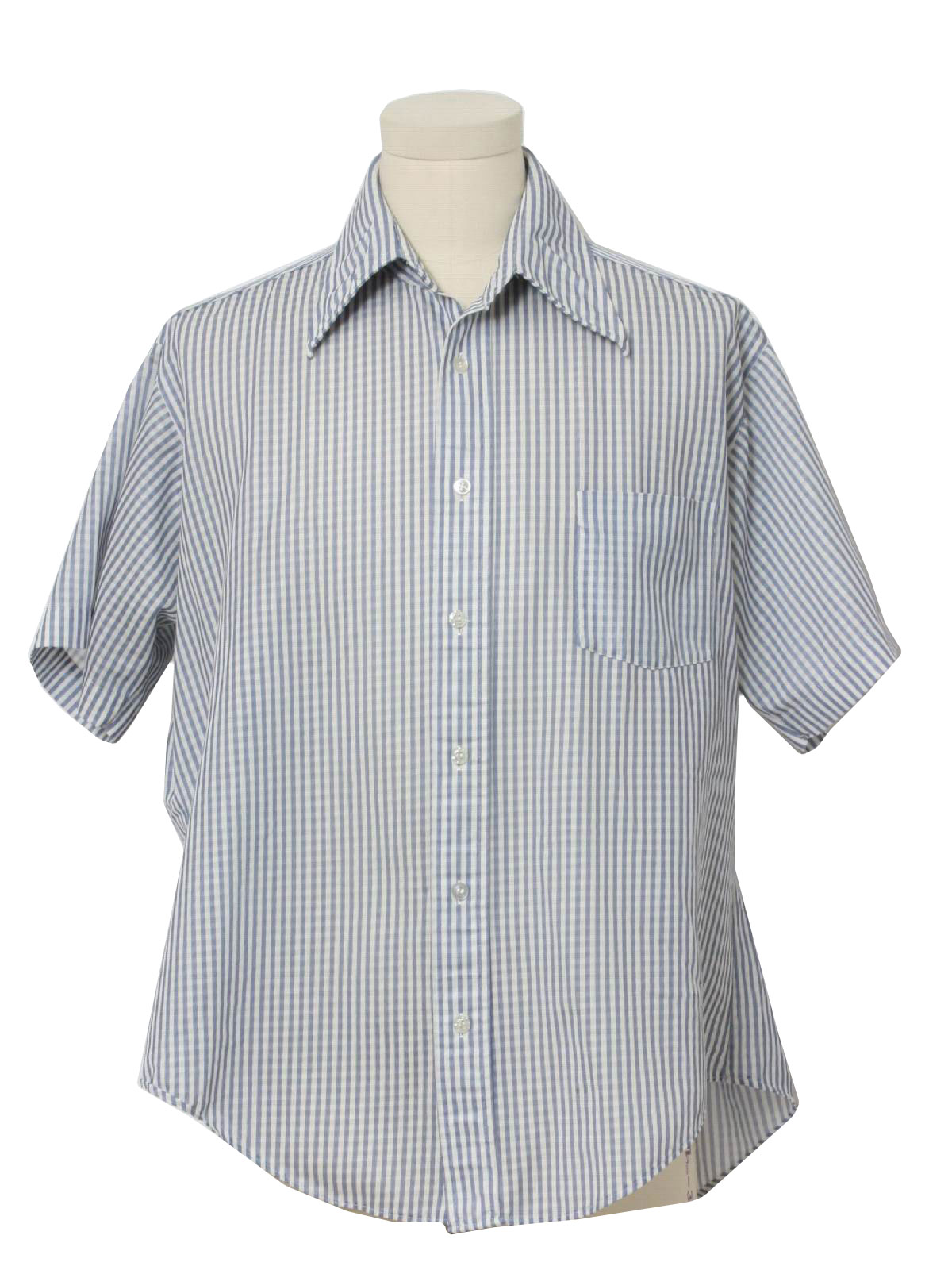 70's Vintage Shirt: 70s -Sears The Mens Store- Mens dusty dark blue ...