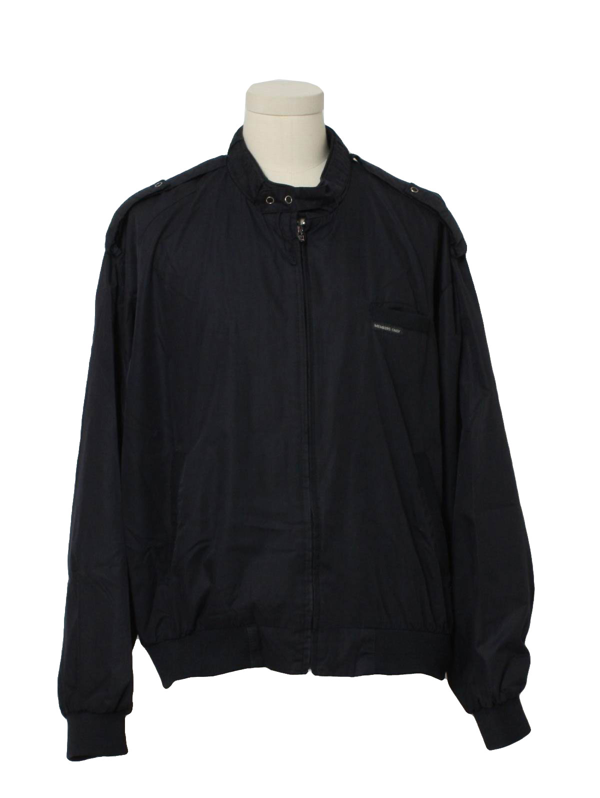 Eighties Vintage Jacket: 80s -Members Only- Mens dark navy blue cotton ...