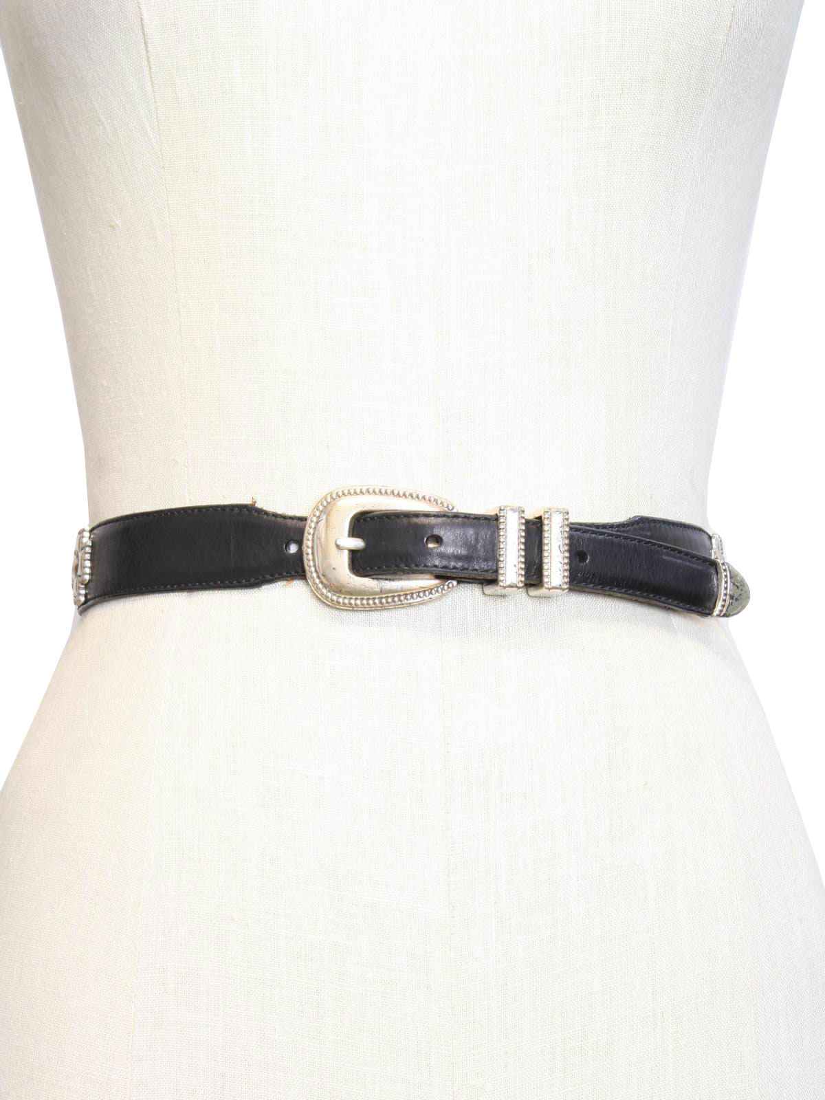 Nineties Missing Label Belt: 90s -Missing Label- Womens black vinyl ...