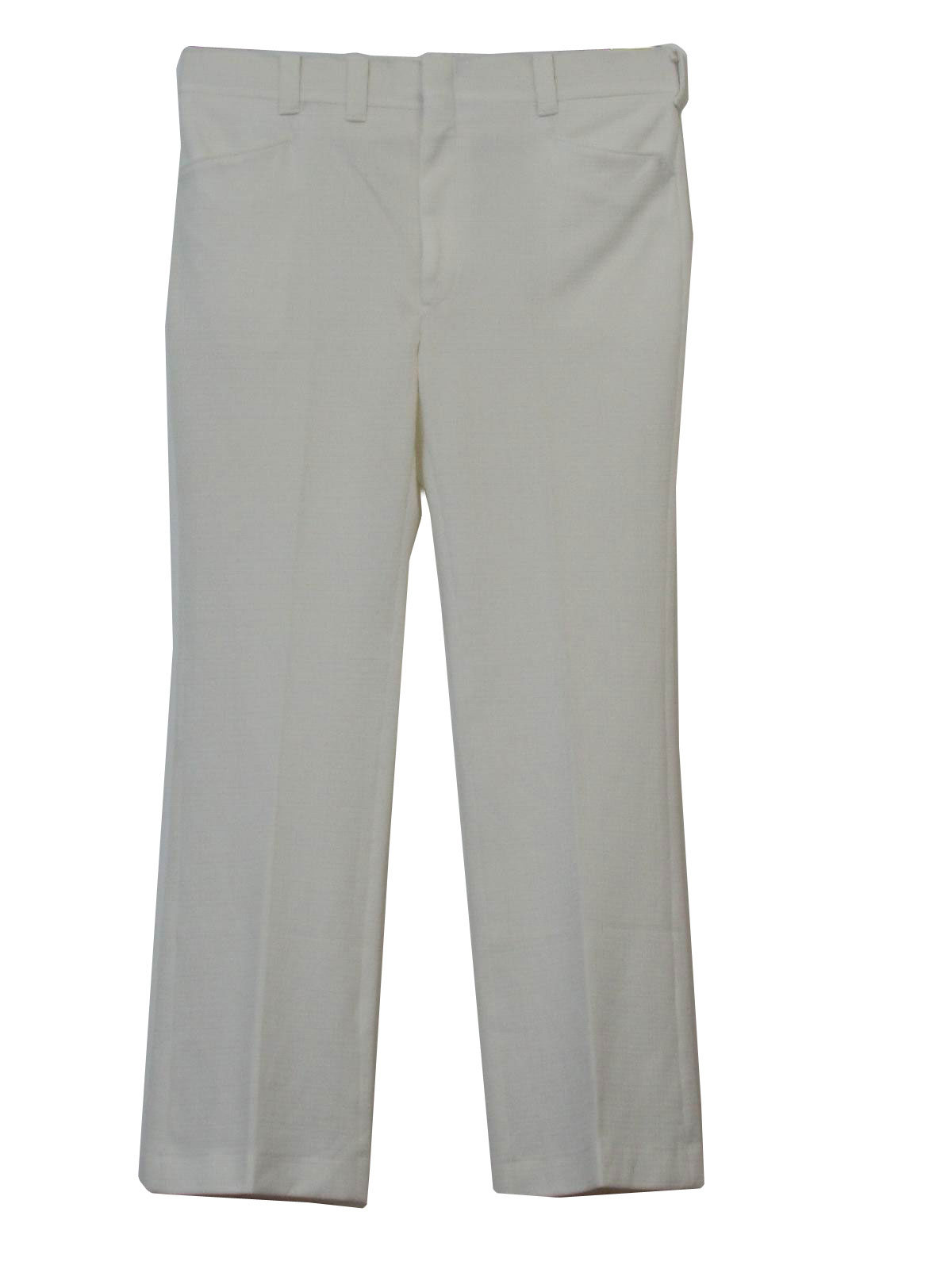 Retro 70's Flared Pants / Flares: 70s -Knit slacks- Mens off white ...