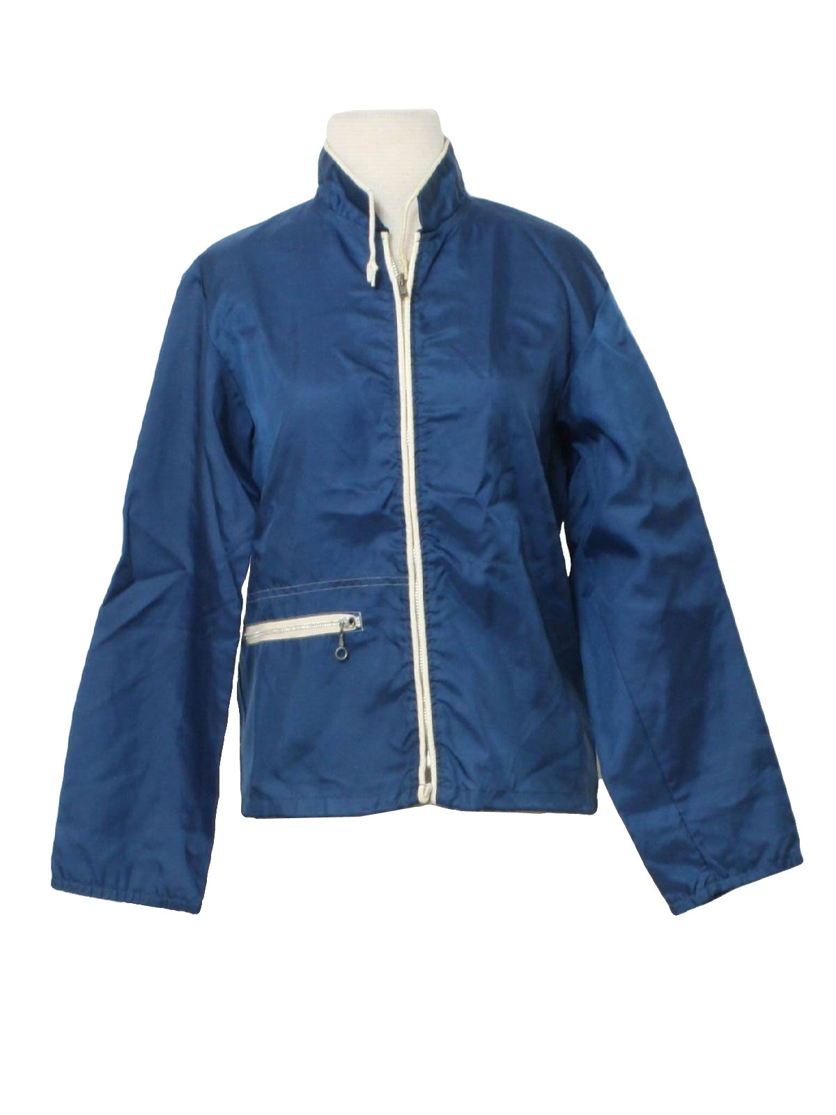 Retro Seventies Jacket: 70s -Sears- Womens cobalt blue nylon ...