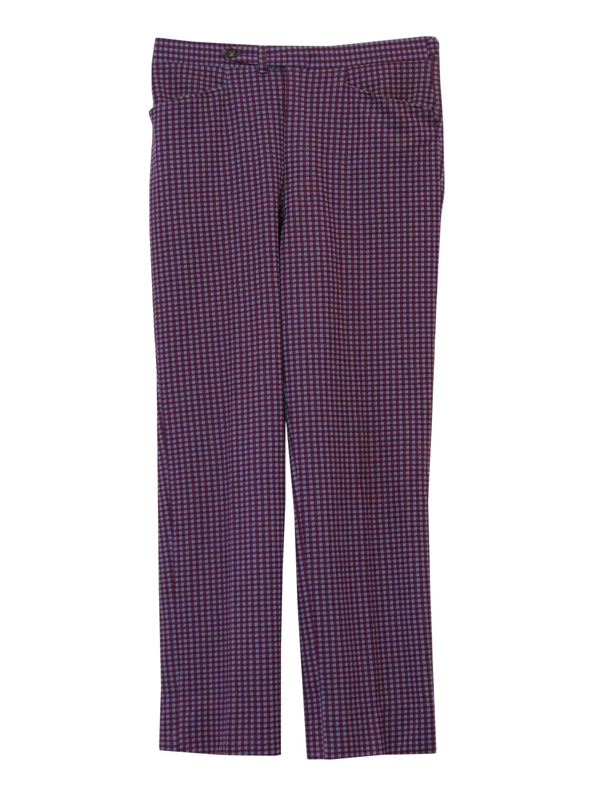 Missing Label 1960s Vintage Pants: 60s -Missing Label- Mens purple and ...