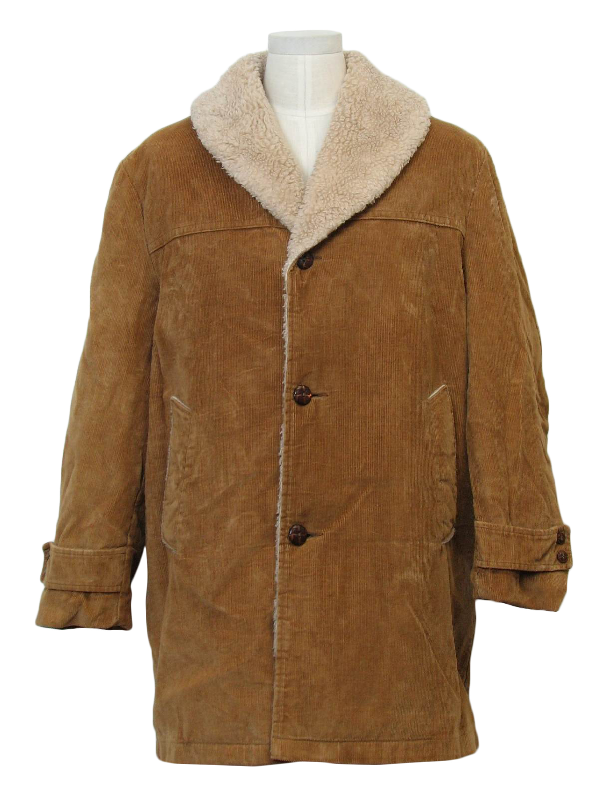 1970's Retro Jacket: 70s -Lake Forest- Mens dark tan colored ...
