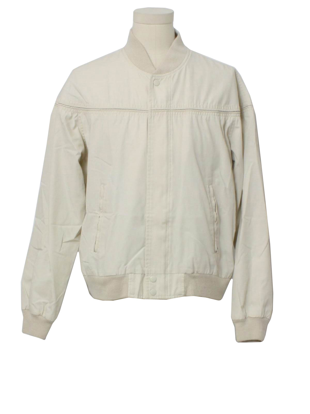 Vintage 1980's Jacket: 80s -David Taylor- Mens beige polyester cotton ...