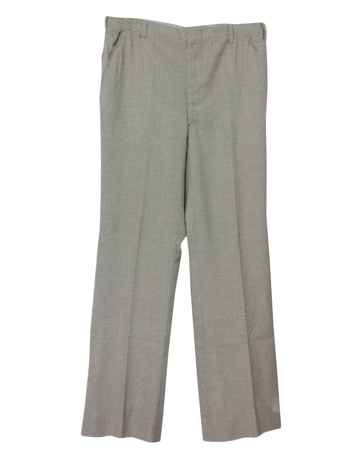 1970's Retro Flared Pants / Flares: 70s -Care Label- Mens cream, grey ...