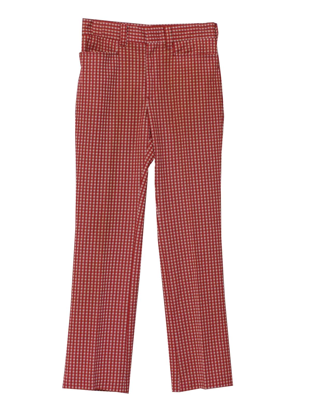 70s Retro Flared Pants / Flares: 70s -Care Label- Mens red and off ...