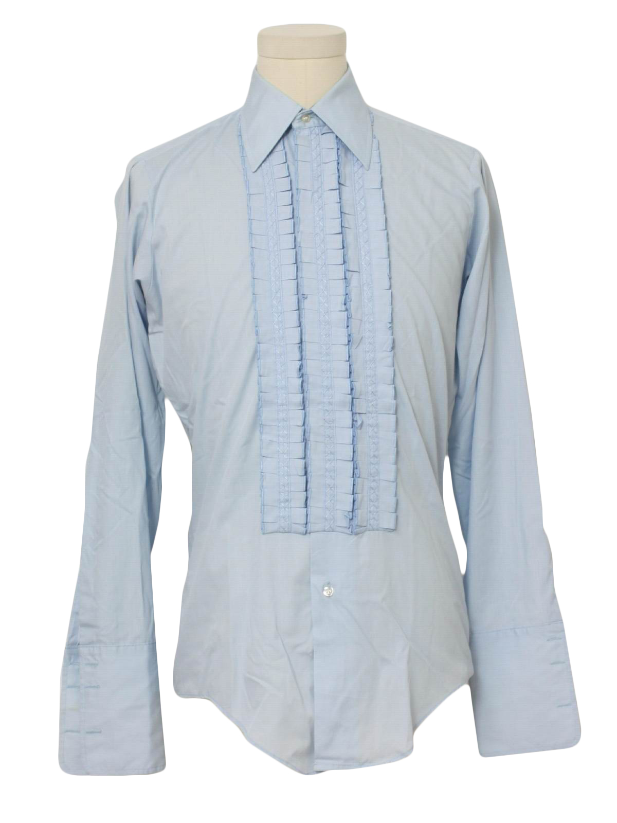 Retro 80's Shirt: 80s -Joe Namath- Mens light blue polyester and cotton ...