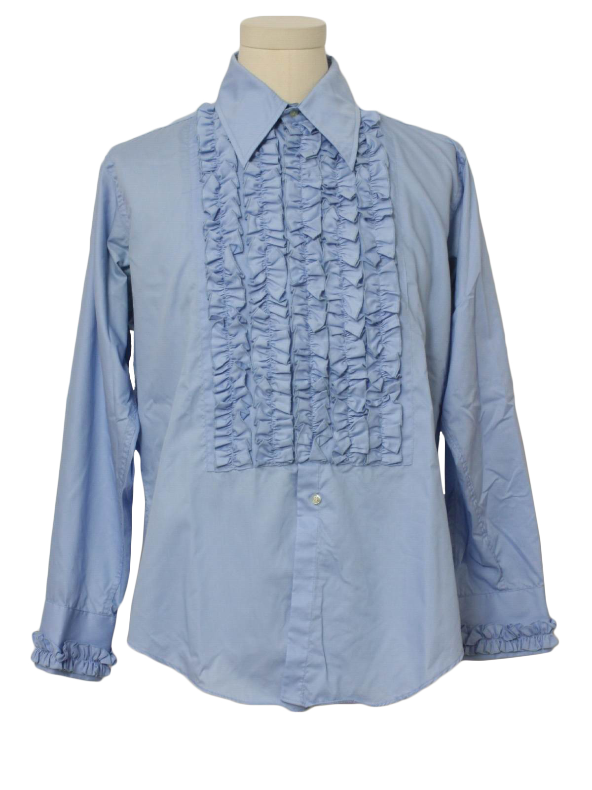 Vintage After Six Seventies Shirt: 70s -After Six- Mens light blue ...