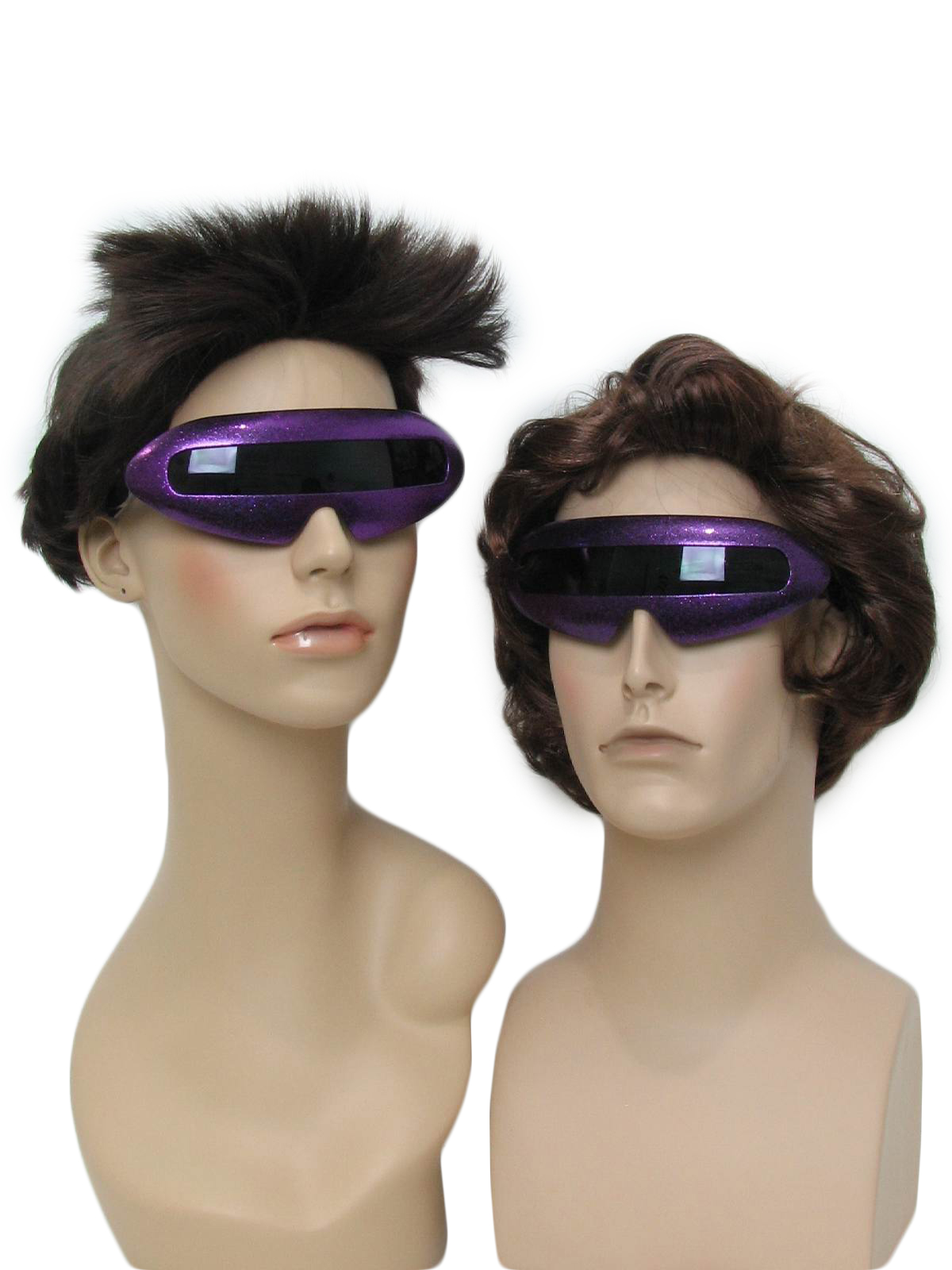 Glasses 80s Style Stars Unisex purple sparkley thick plastic rimmed