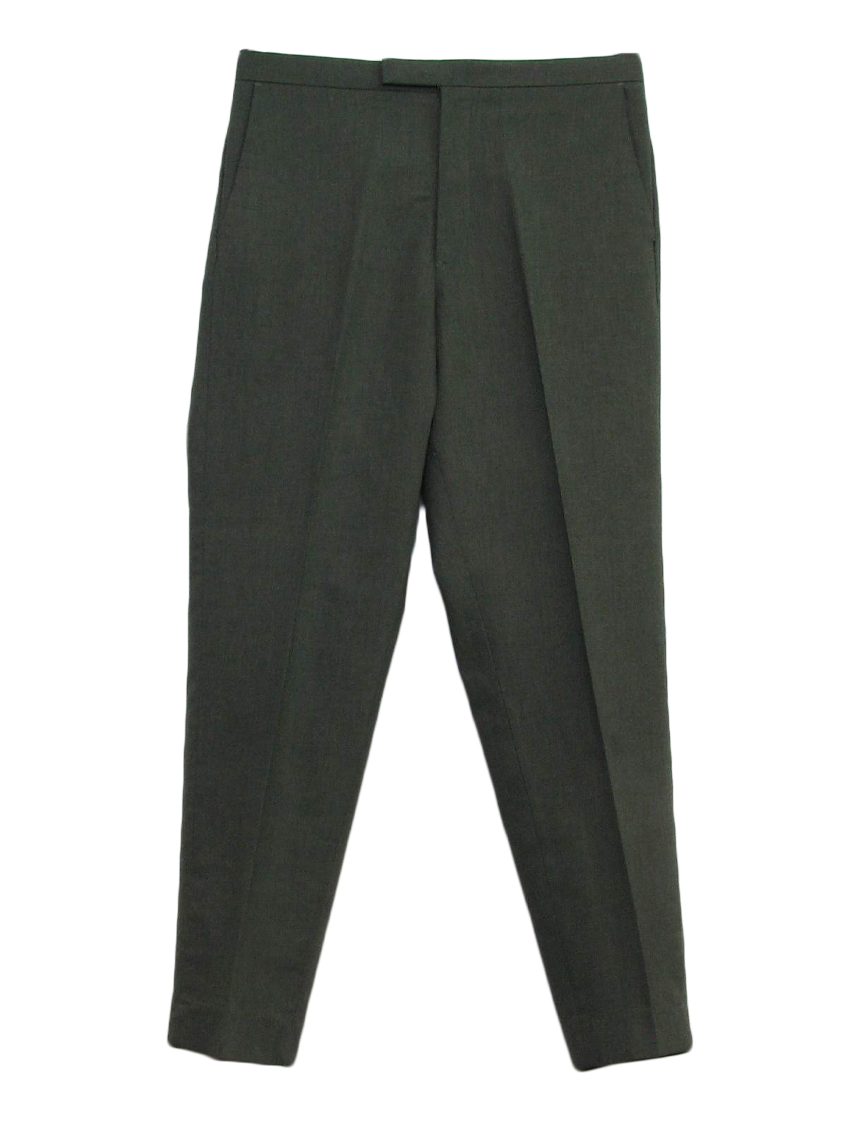 1960's Pants (Sears): 60s -Sears- Mens charcoal grey cotton blend mod ...