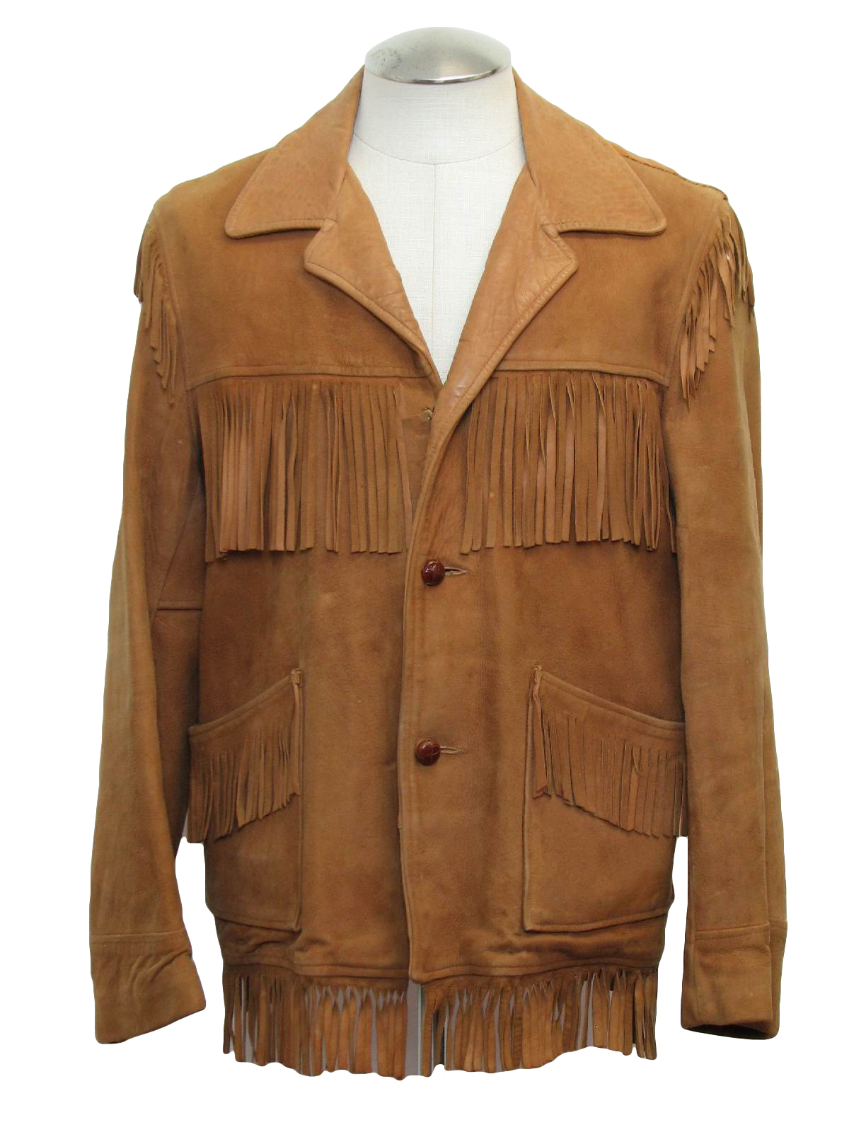 Vintage 1960s Leather Jacket 60s No Label Mens Tan Soft Deerskin 