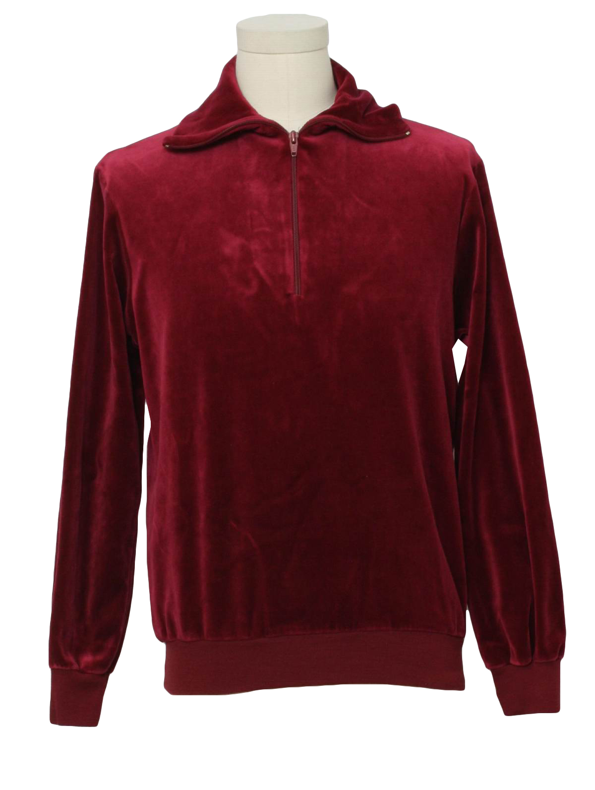 80s Retro Velour Shirt: 80s -Mervyns Mens Collection- Mens wine red ...