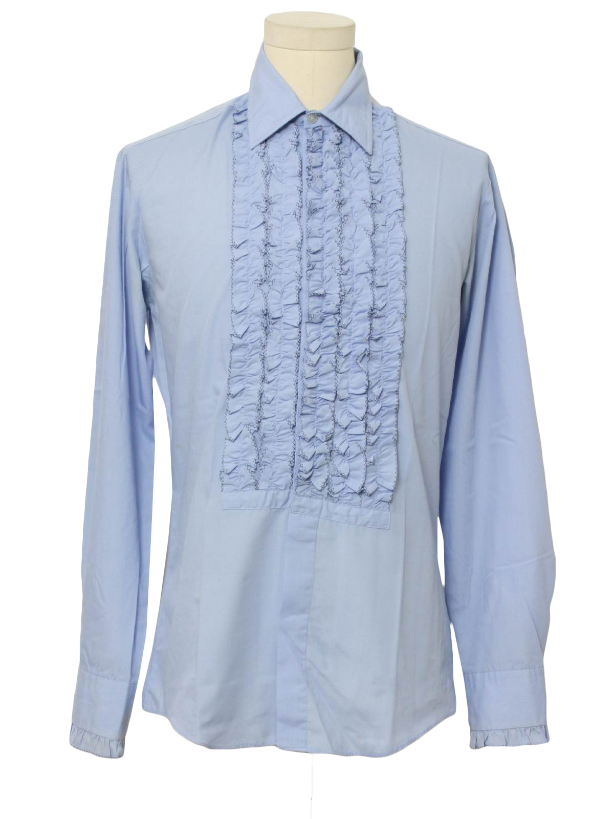 1980s Vintage Shirt: 80s -Andre De Leure- Mens light blue, longsleeve ...