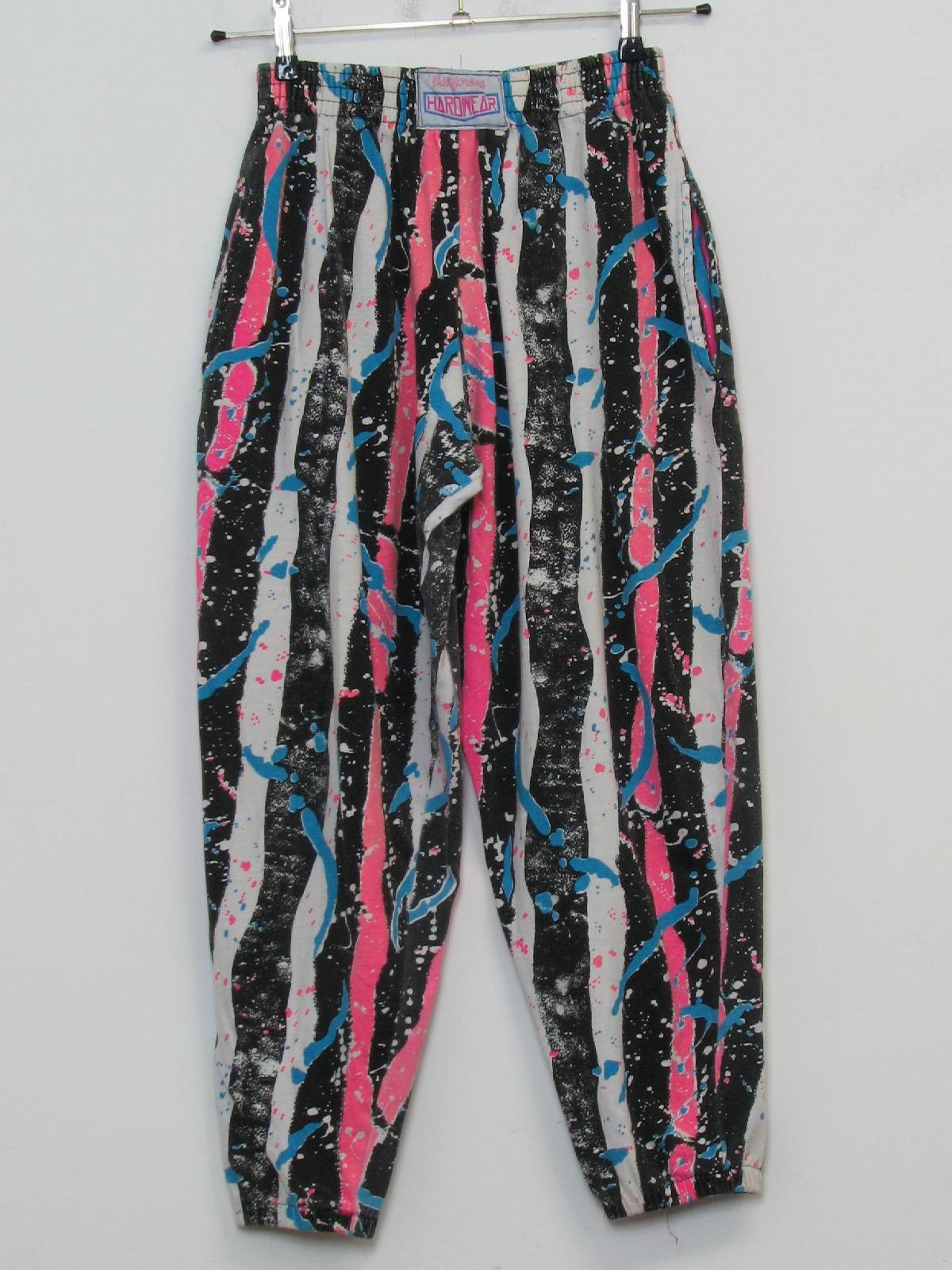80s striped pants