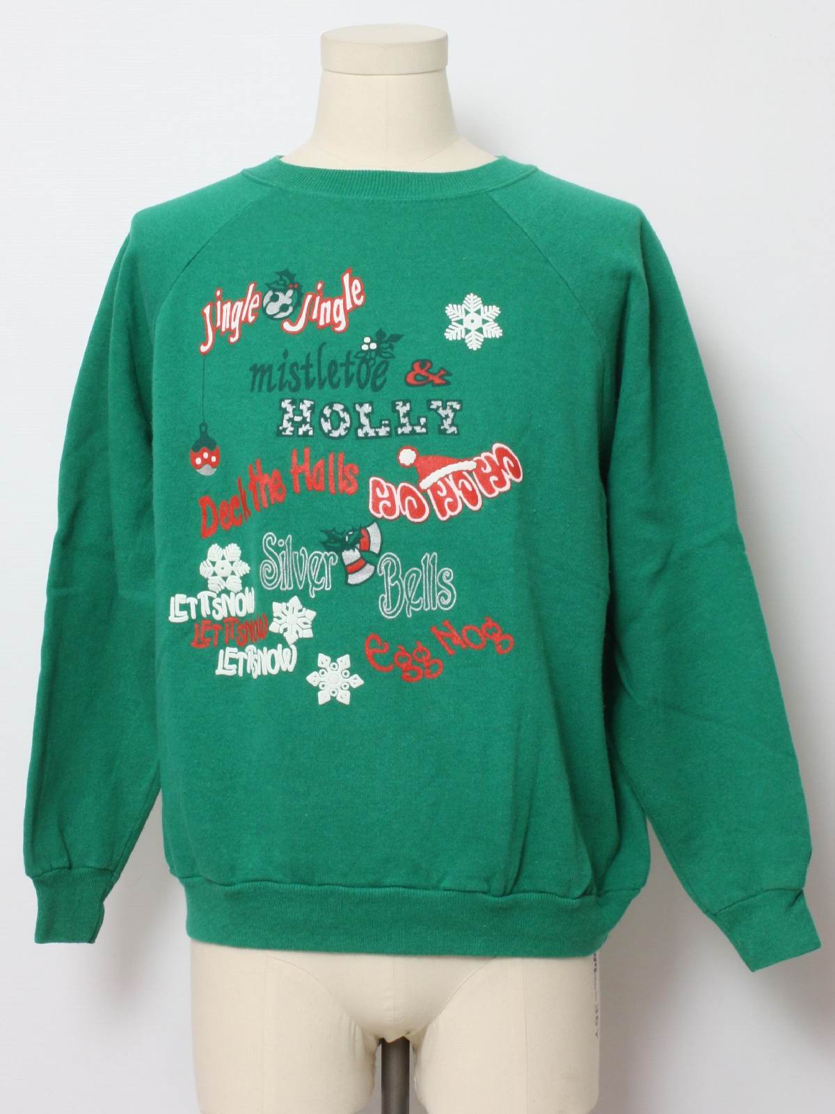 1990s Hanes Her Way Ugly Christmas Sweatshirt: 90s Vintage -Hanes Her ...