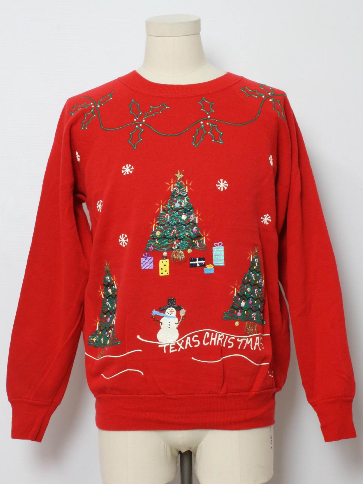 80's Puffy Painted Vintage Totally 80s Ugly Christmas Sweatshirt: Late ...