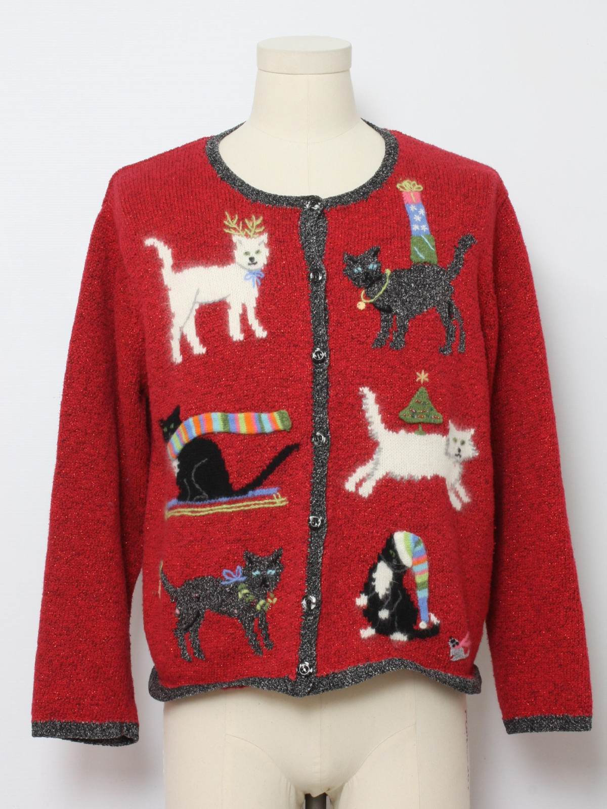 Womens Crazy Cat Lady Ugly Christmas Sweater: -Northern Isles- Womens ...