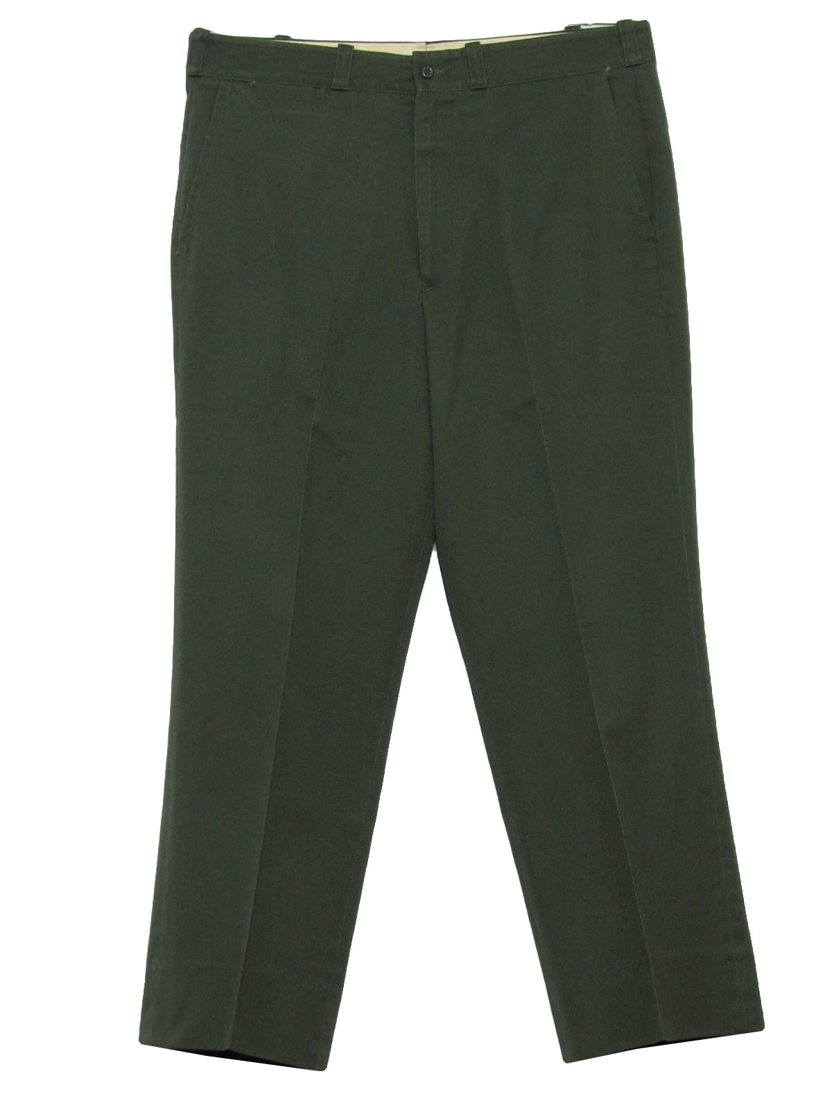 1960's Vintage Lee Pants: 60s -Lee- Mens dark olive green cotton ...
