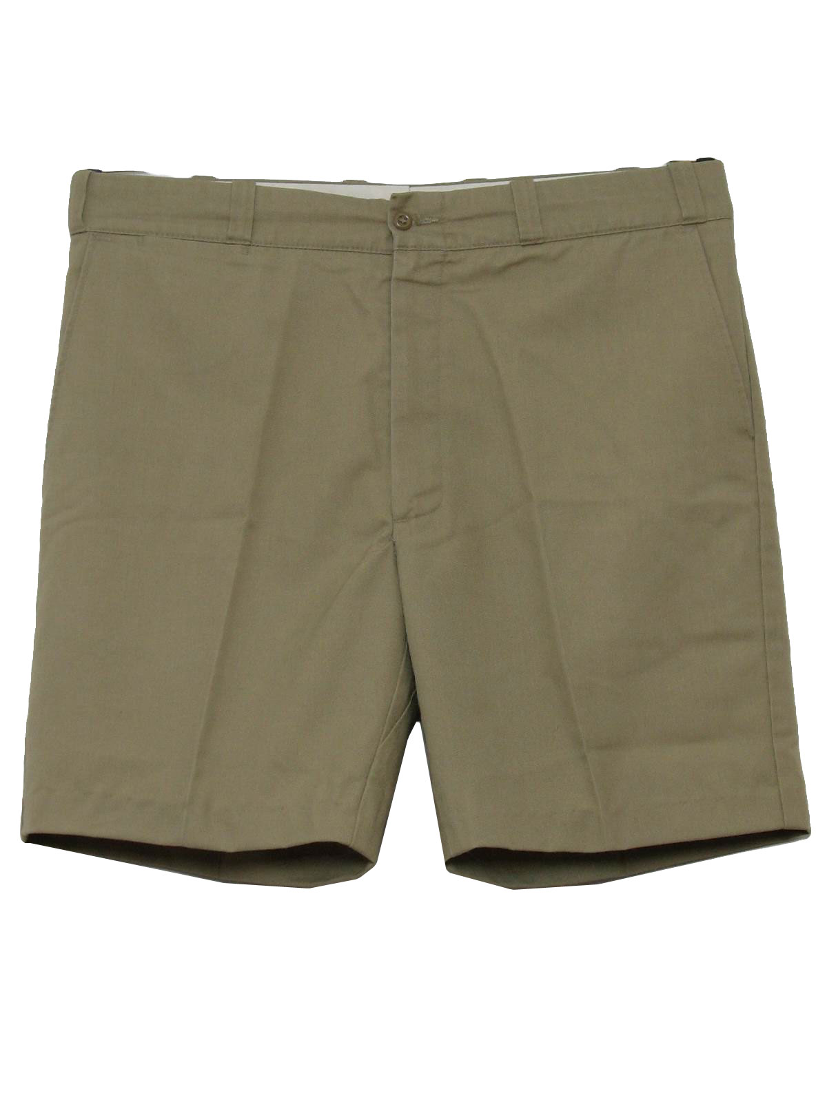 Vintage 1980's Shorts: 80s -Unreadable Label- Mens khaki polyester ...