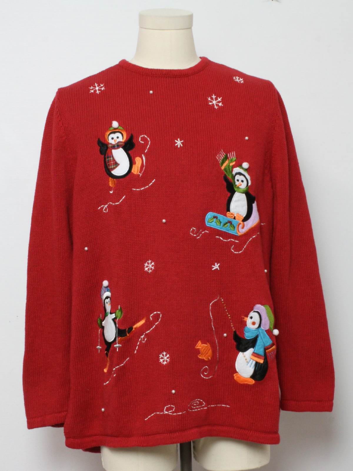 Ugly Christmas Sweater: -Holiday Editions- Unisex red background cotton ...