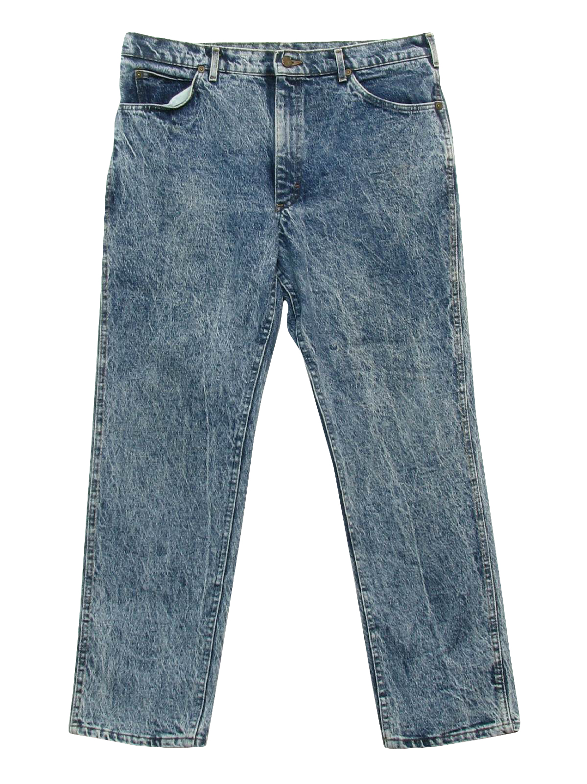 1990's Pants (Lee): 90s -Lee- Mens blue background acid washed cotton ...