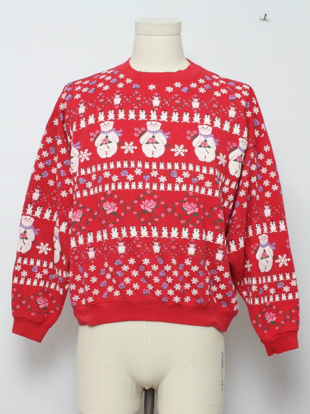 1980s Womens Vintage Ugly Christmas Sweatshirt: 80s authentic vintage ...