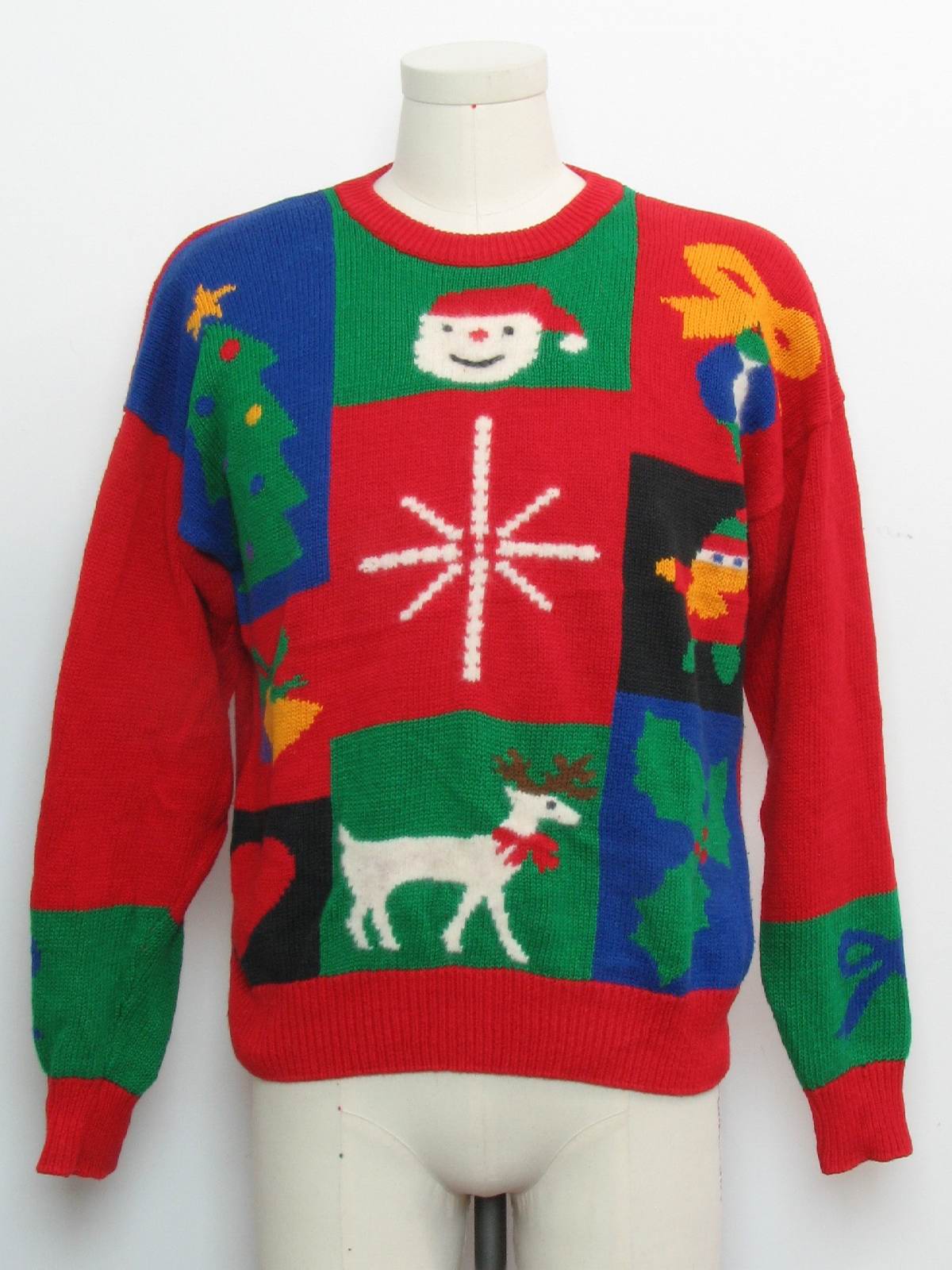 Retro Eighties Womens Ugly Christmas Vintage Sweater: 80s authentic ...