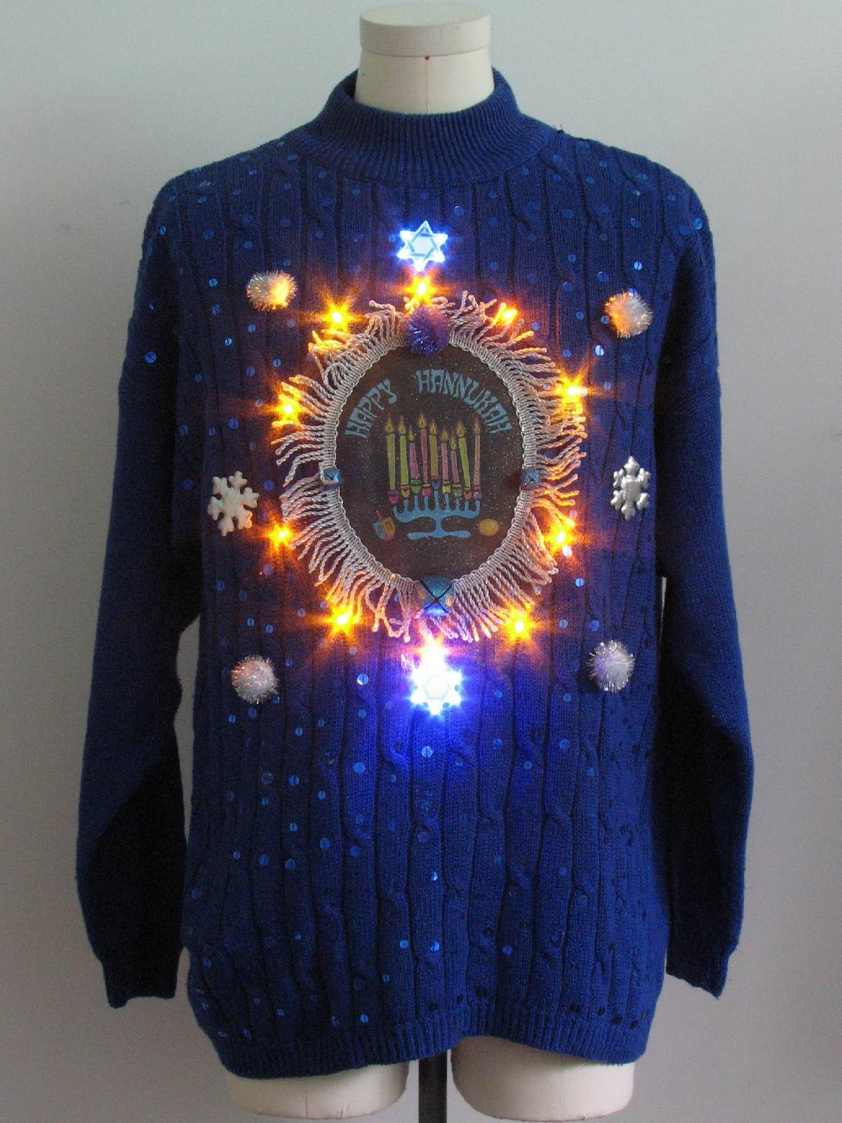 Ugly hanukkah sweater light up hotsell