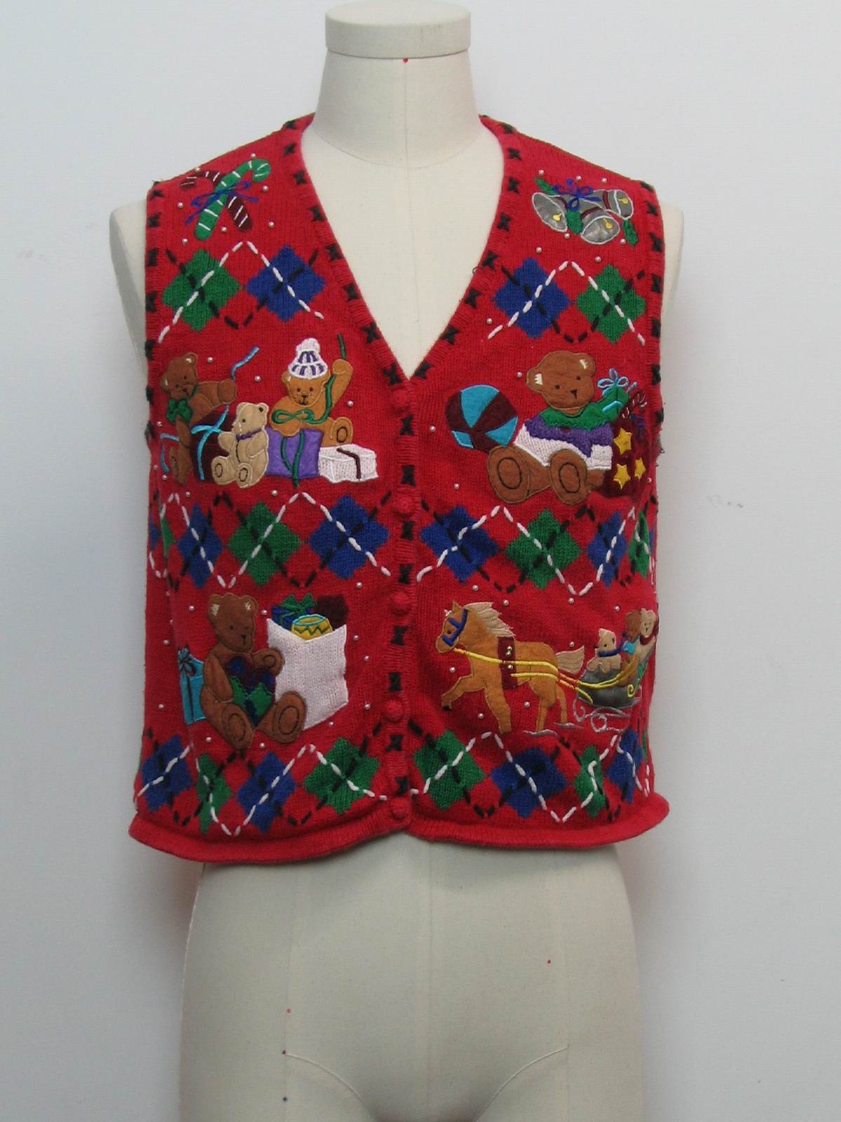Womens Ugly Christmas Sweater Vest: -Designer Originals Studio- Womens ...