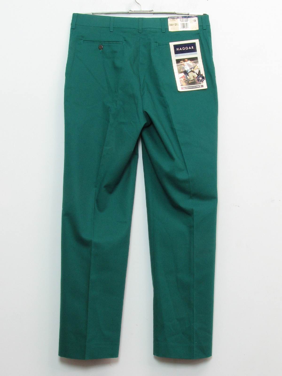 NOS Mens Haggar Pants Vintage 70s 80s Polyester Slacks Disco Deadstock NEW  36 32