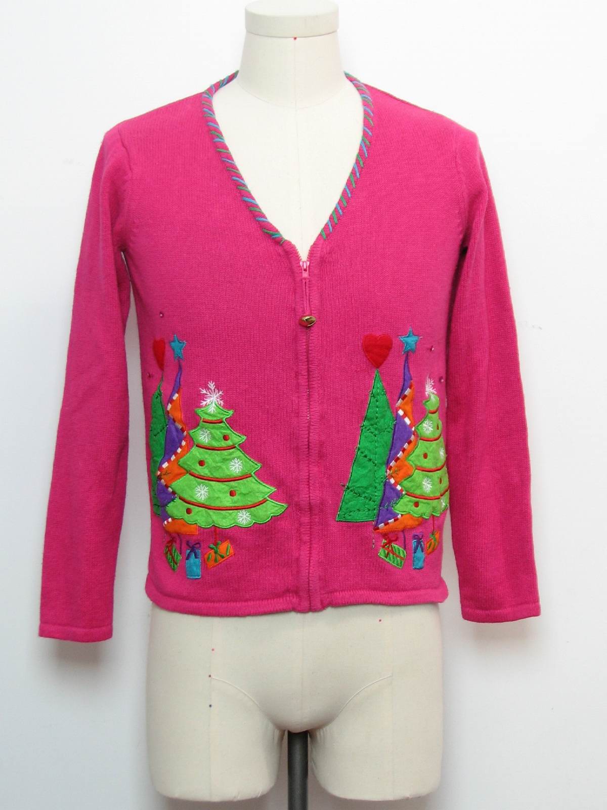 hot pink christmas sweater