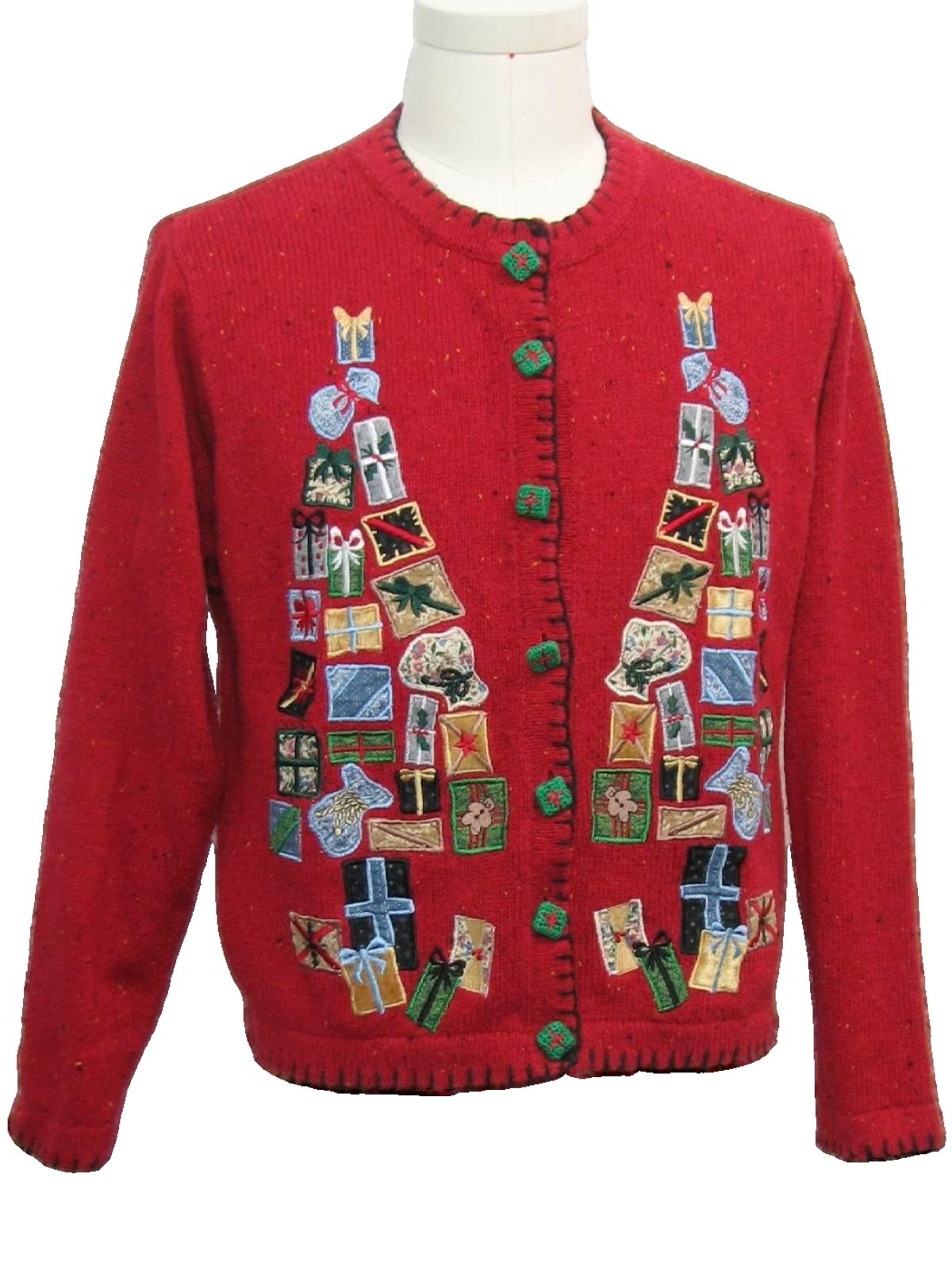 Womens Ugly Christmas Sweater: -Victoria Jones- Womens red background ...